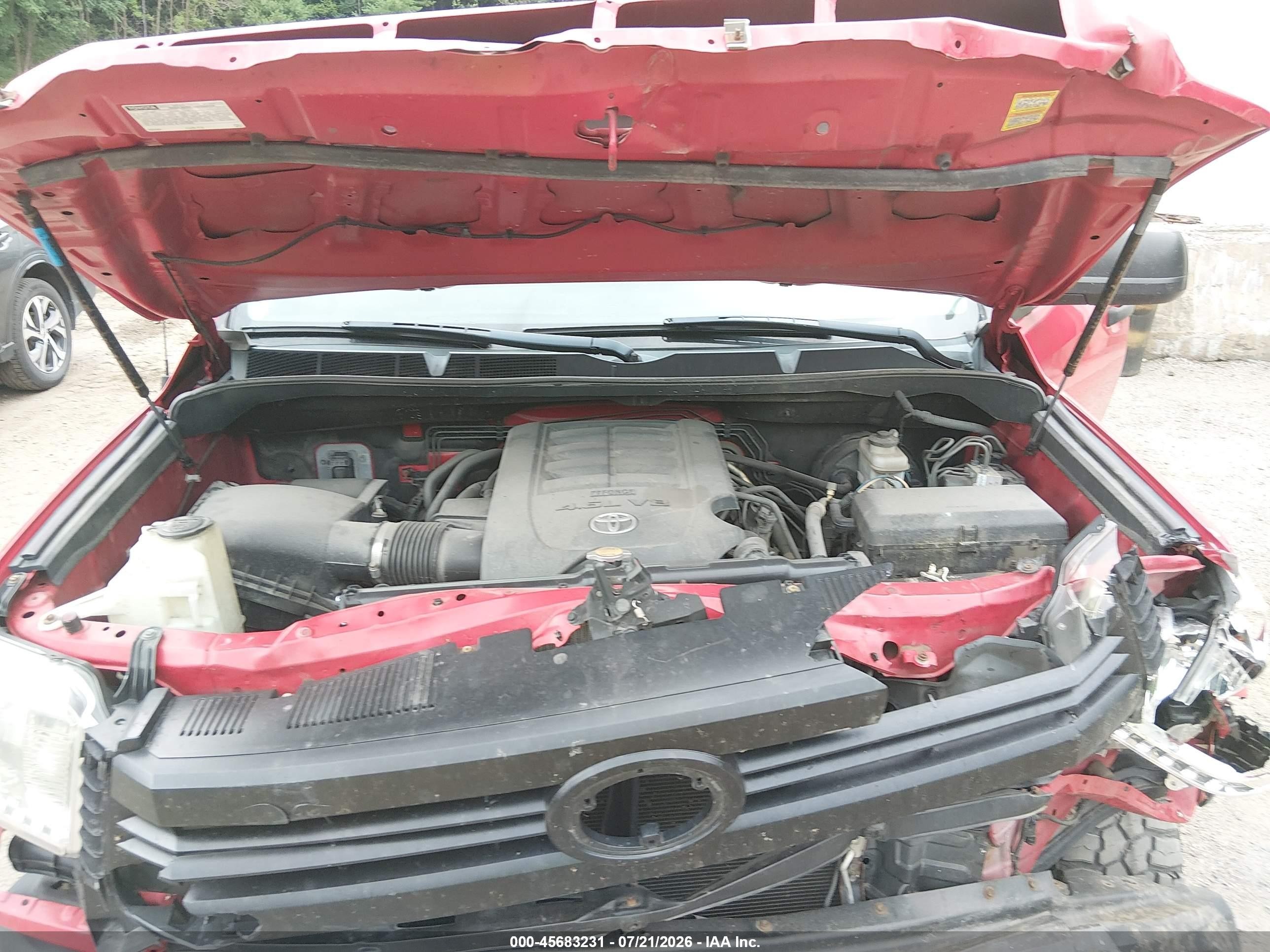 2014 Toyota Tundra Sr 4.6l V8 Красный vin: 5TFUM5F14EX055116