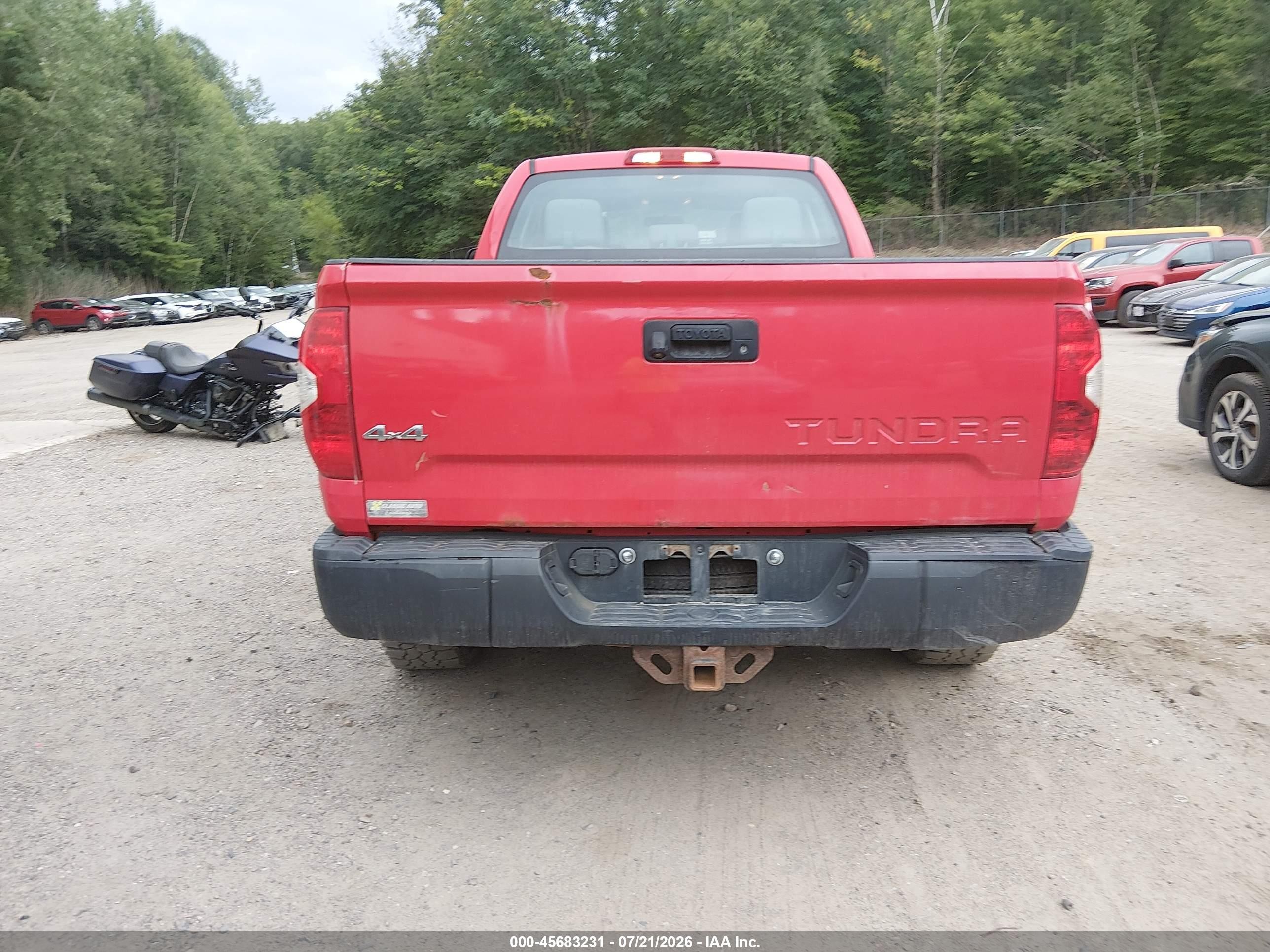 2014 Toyota Tundra Sr 4.6l V8 Красный vin: 5TFUM5F14EX055116