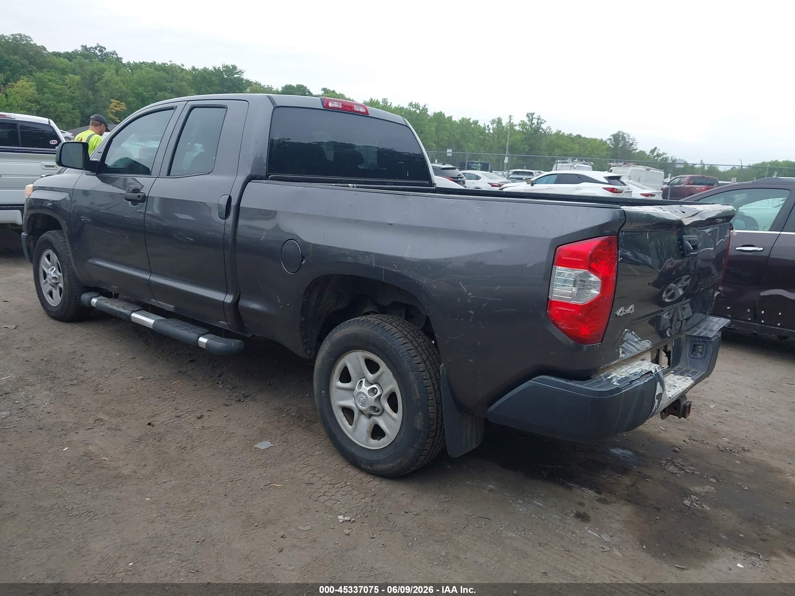 2015 Toyota Tundra Sr 4.6l V8 Gray vin: 5TFUM5F14FX061841