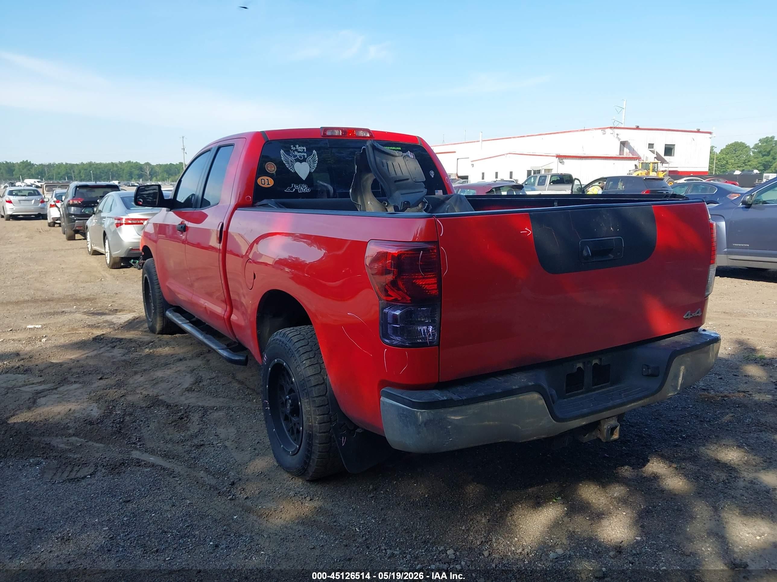 2012 Toyota Tundra Grade 4.6l V8 Red vin: 5TFUM5F15CX038824