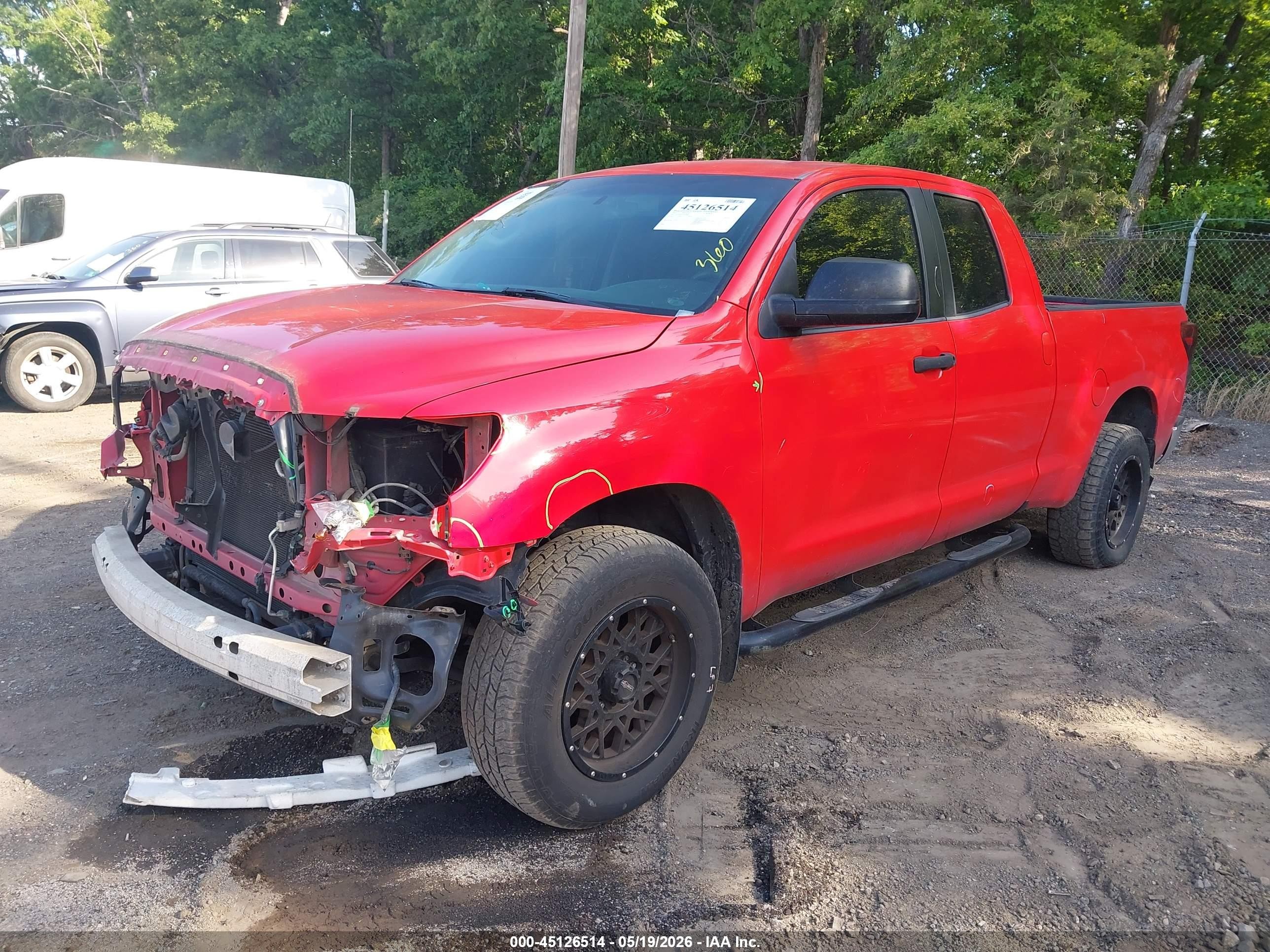 2012 Toyota Tundra Grade 4.6l V8 Red vin: 5TFUM5F15CX038824