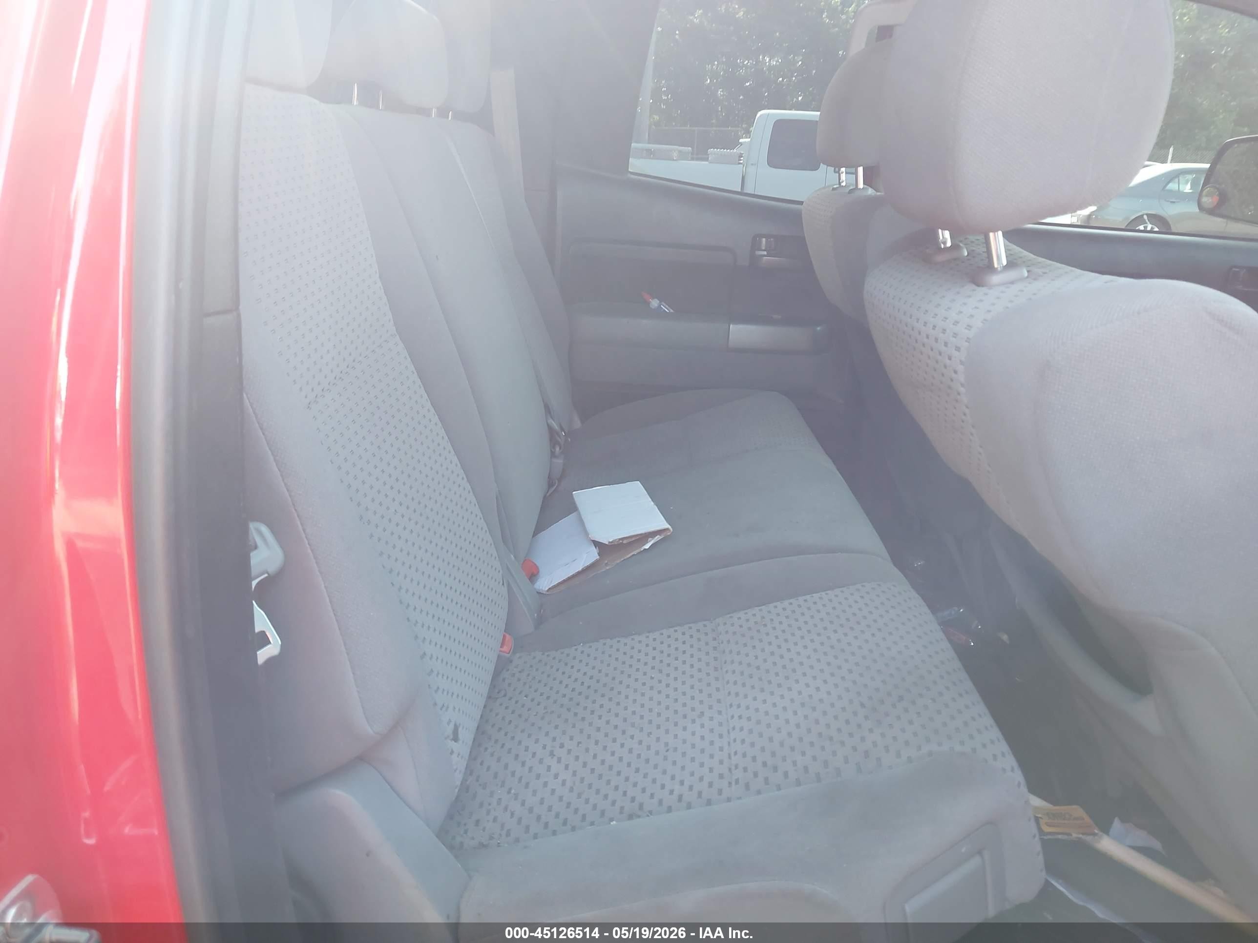 2012 Toyota Tundra Grade 4.6l V8 Red vin: 5TFUM5F15CX038824