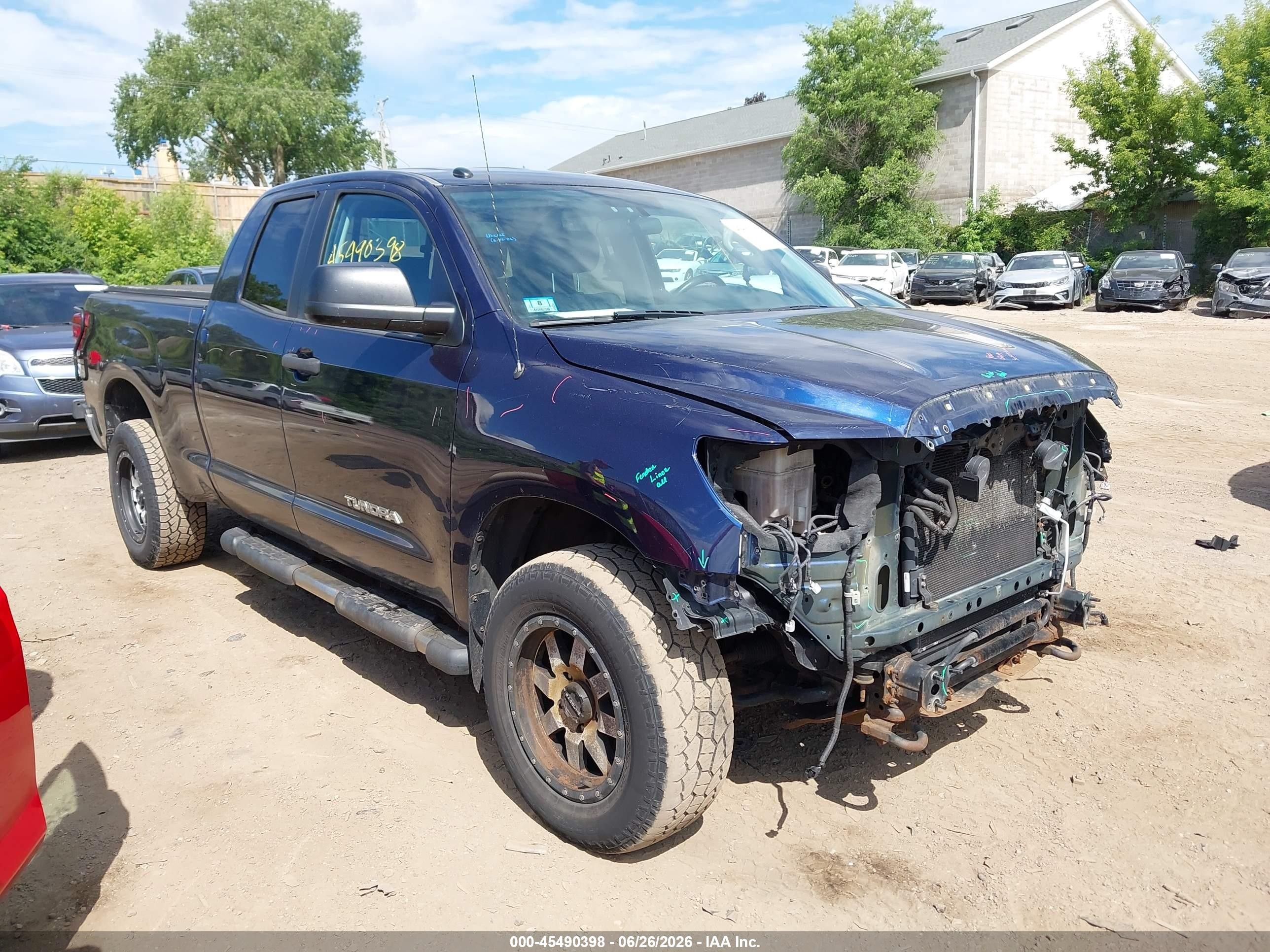 2012 Toyota Tundra Grade 4.6l V8 Blue vin: 5TFUM5F16CX038346