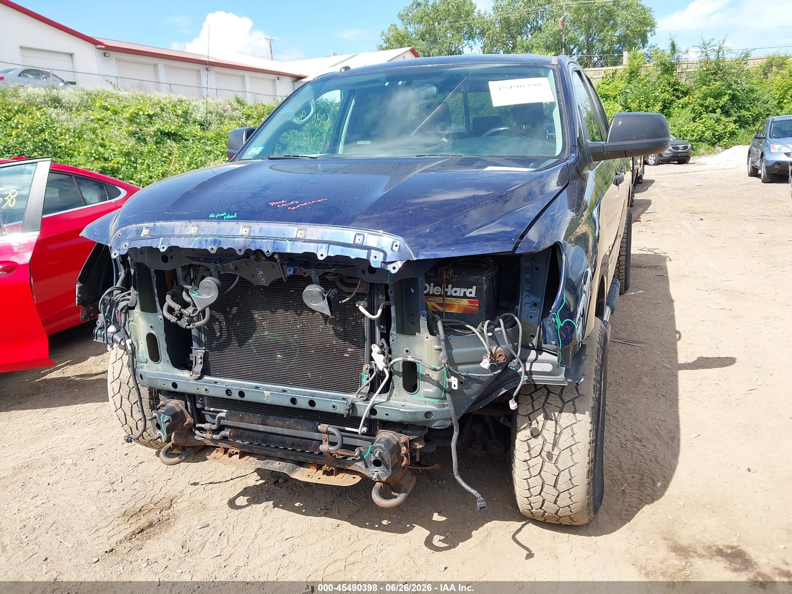 2012 Toyota Tundra Grade 4.6l V8 Синий vin: 5TFUM5F16CX038346