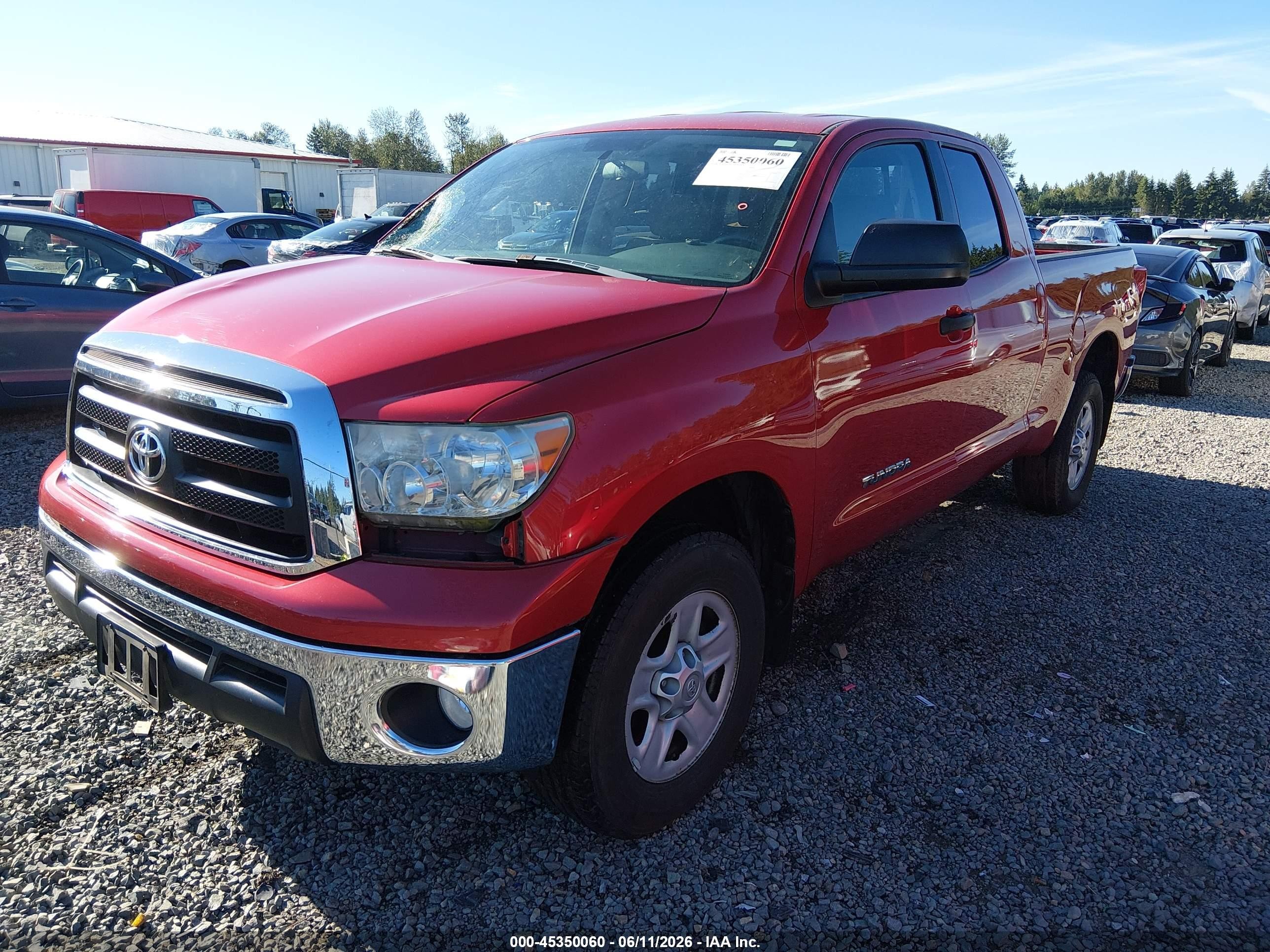 2013 Toyota Tundra Grade 4.6l V8 Red vin: 5TFUM5F17DX043010