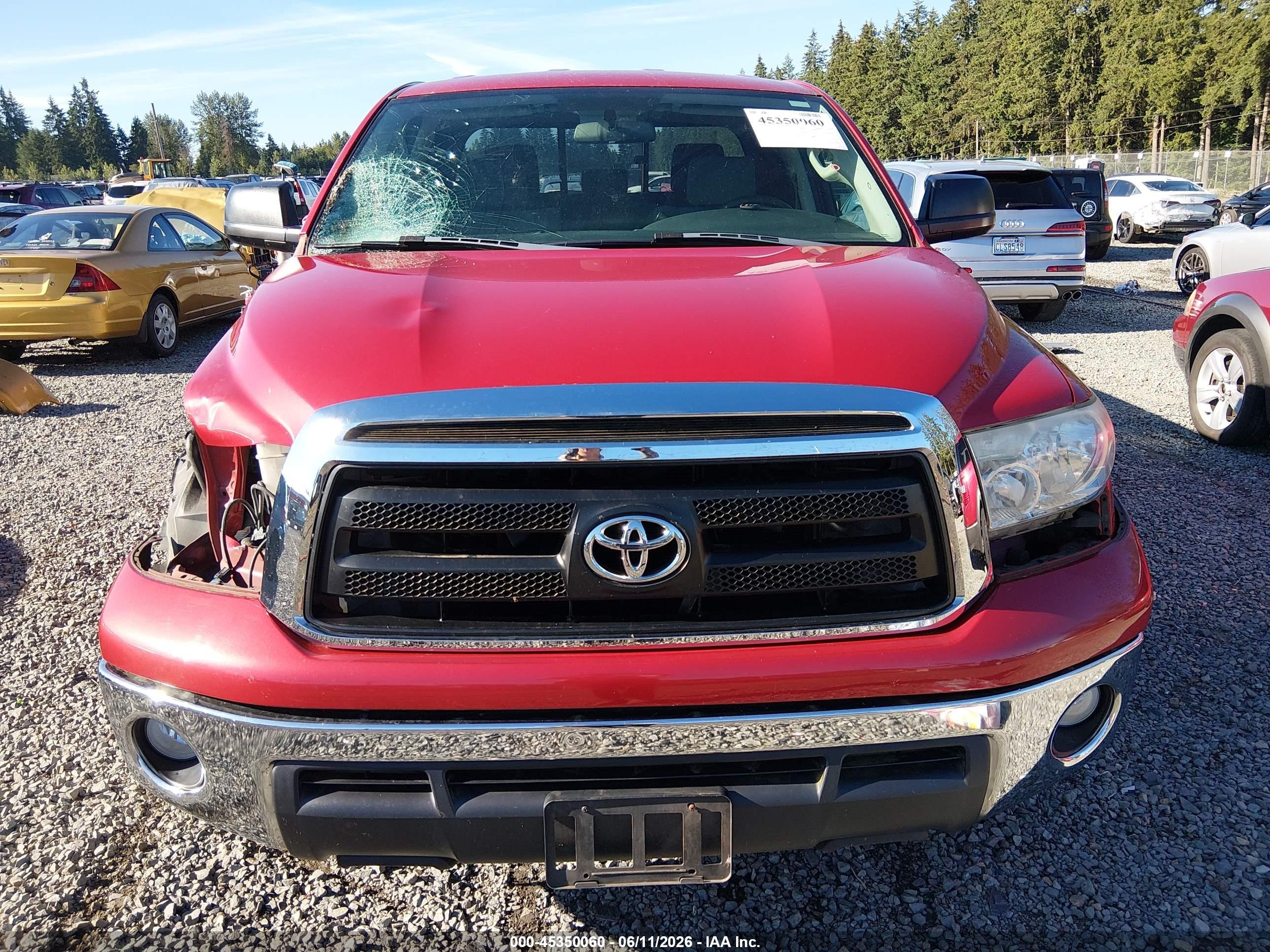 2013 Toyota Tundra Grade 4.6l V8 Red vin: 5TFUM5F17DX043010