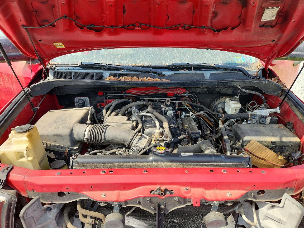 2013 Toyota Tundra Double Cab Sr5 Red vin: 5TFUM5F17DX049082