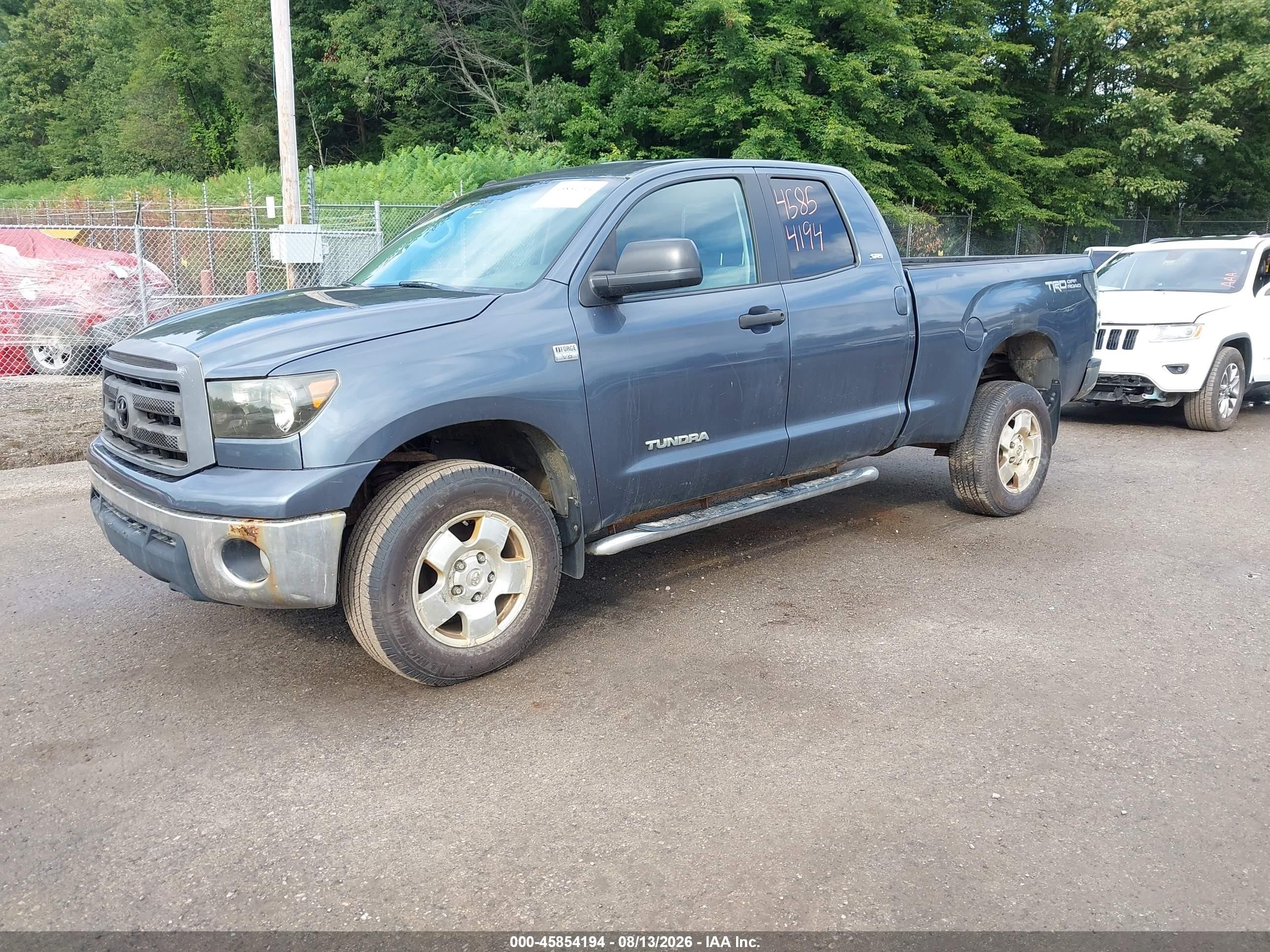 2010 Toyota Tundra Grade 4.6l V8 Blue vin: 5TFUM5F18AX002395