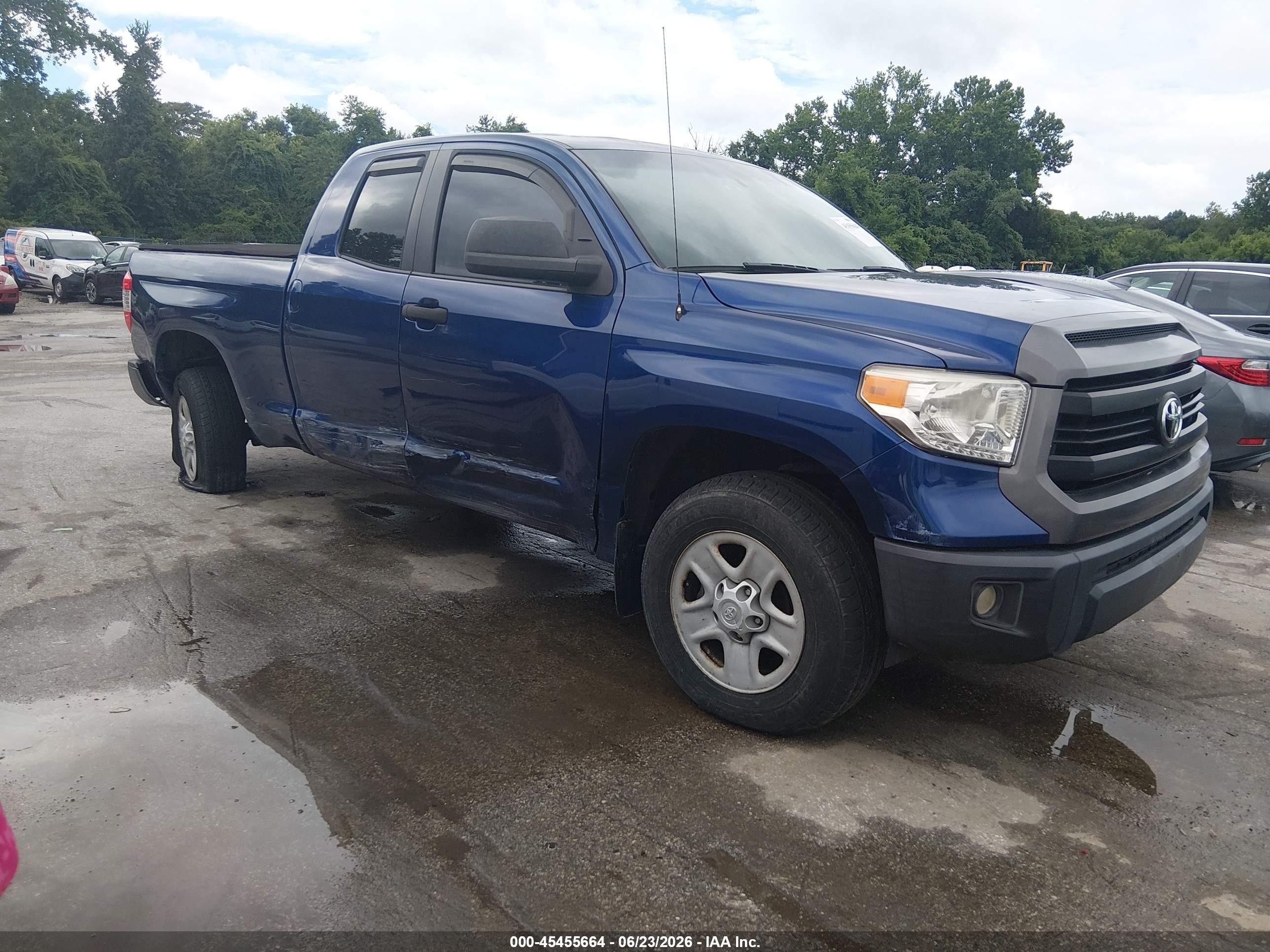 2014 Toyota Tundra Sr 4.6l V8 Blue vin: 5TFUM5F18EX050887