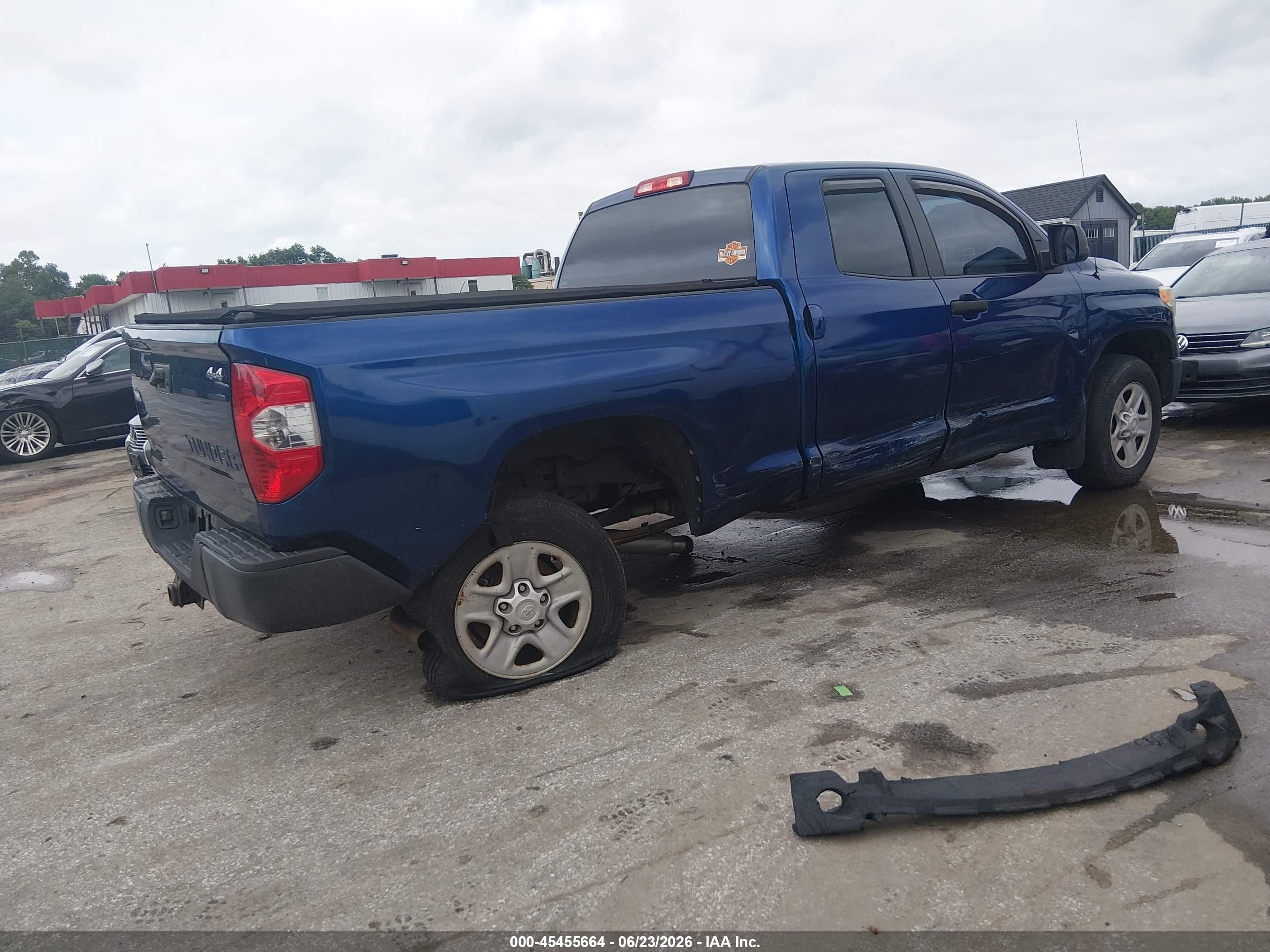 2014 Toyota Tundra Sr 4.6l V8 Blue vin: 5TFUM5F18EX050887