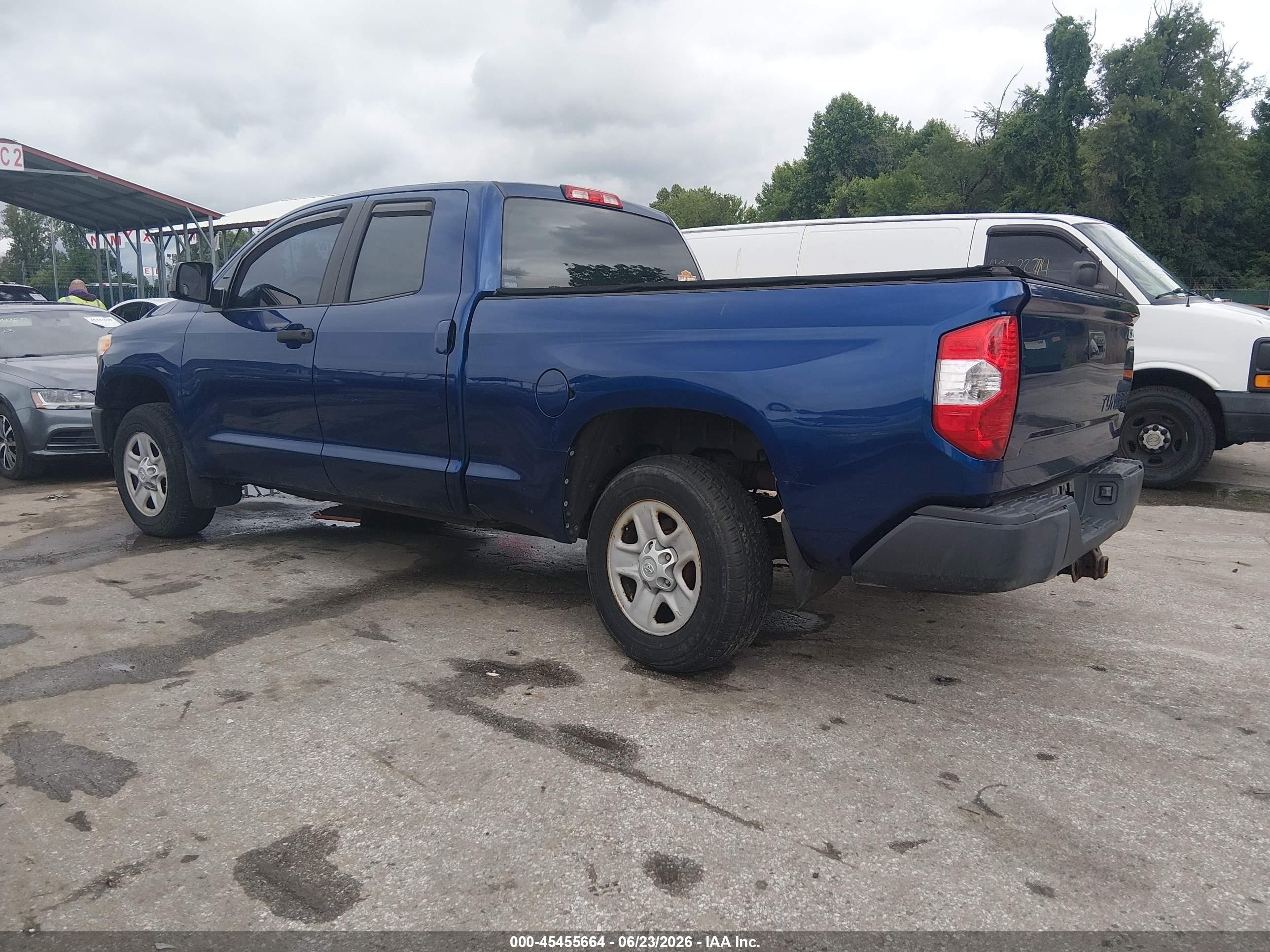 2014 Toyota Tundra Sr 4.6l V8 Blue vin: 5TFUM5F18EX050887