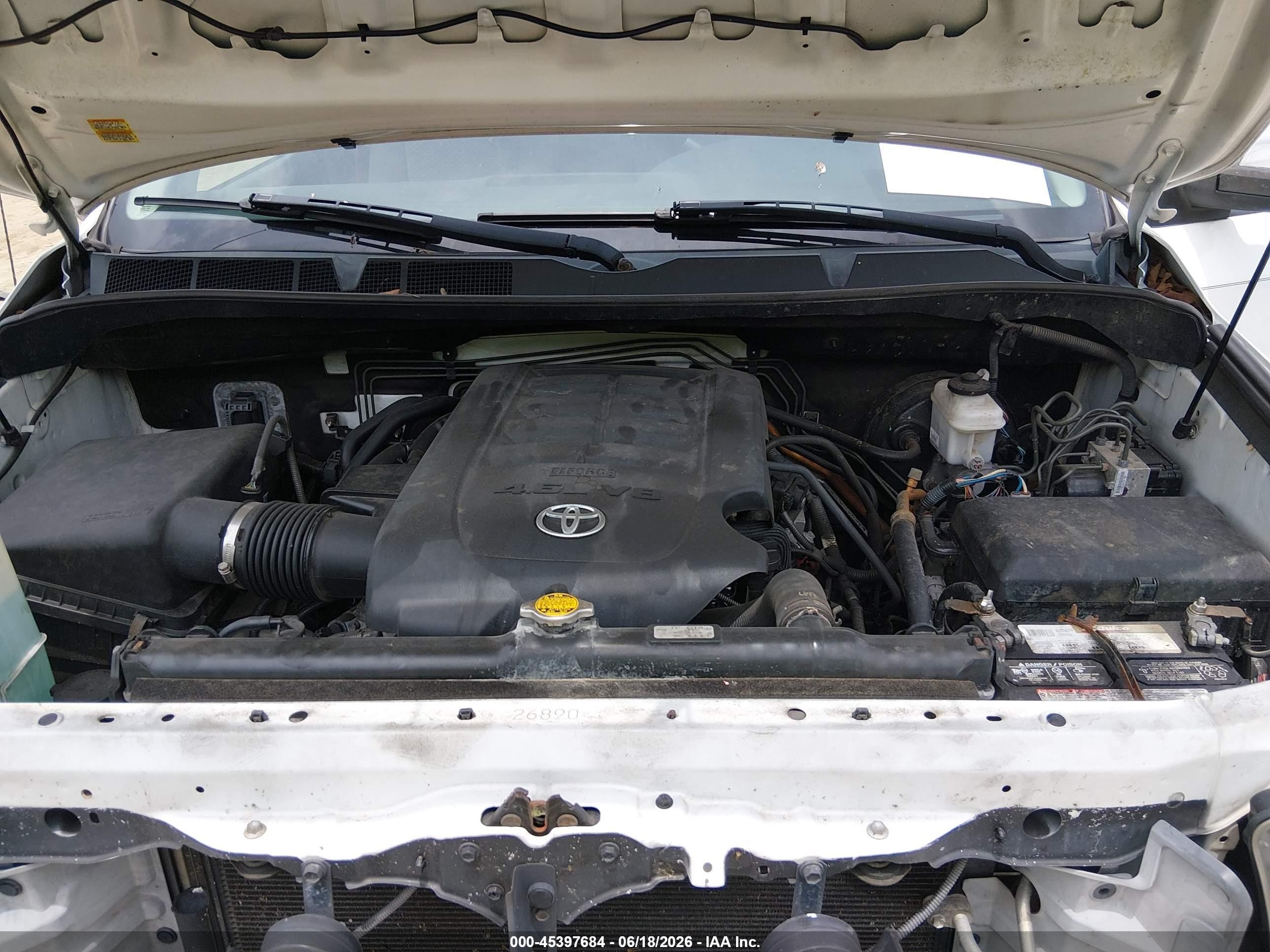 2012 Toyota Tundra Grade 4.6l V8 White vin: 5TFUM5F19CX039250