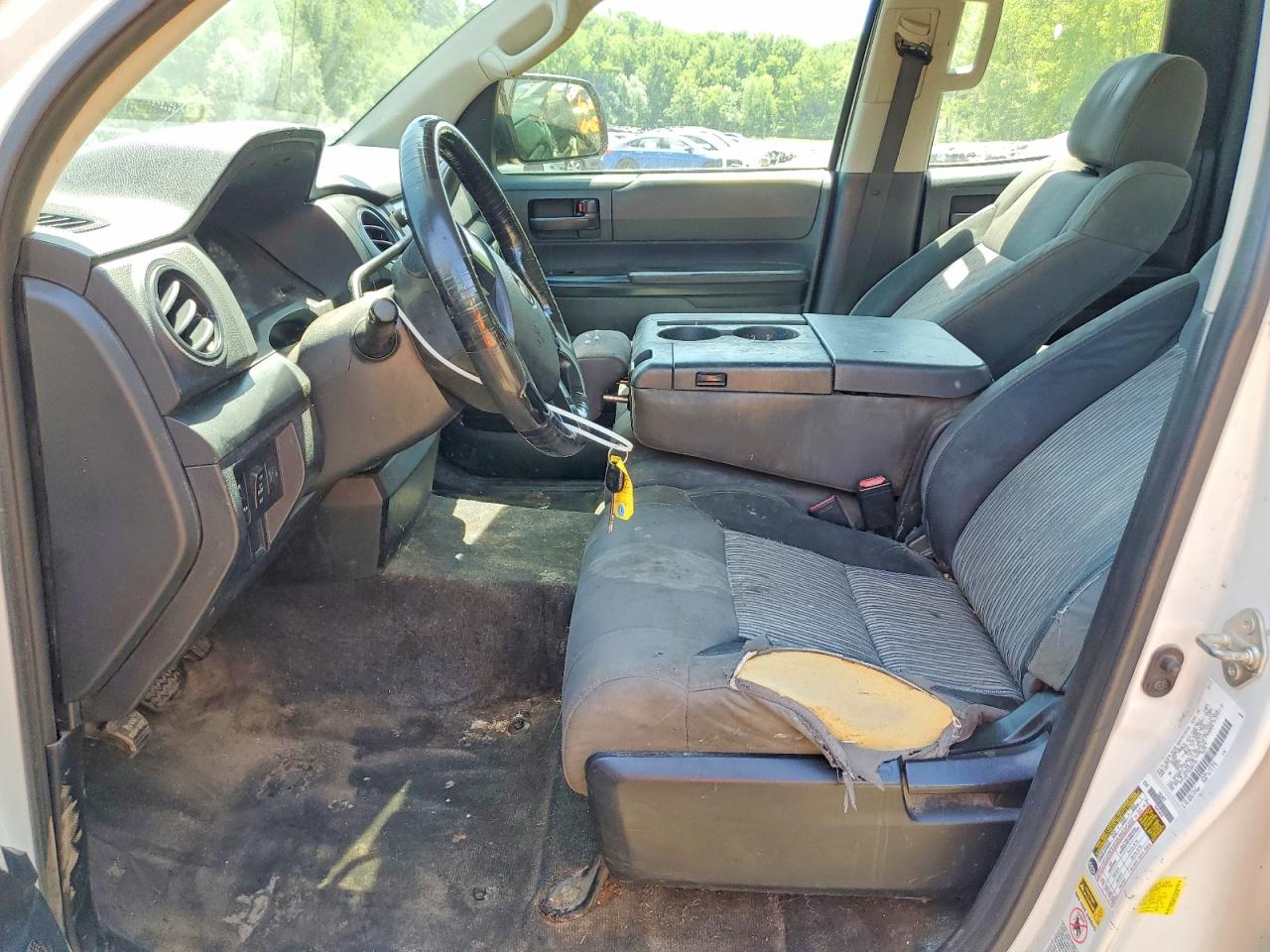 2014 Toyota Tundra Sr White vin: 5TFUM5F1XEX051491