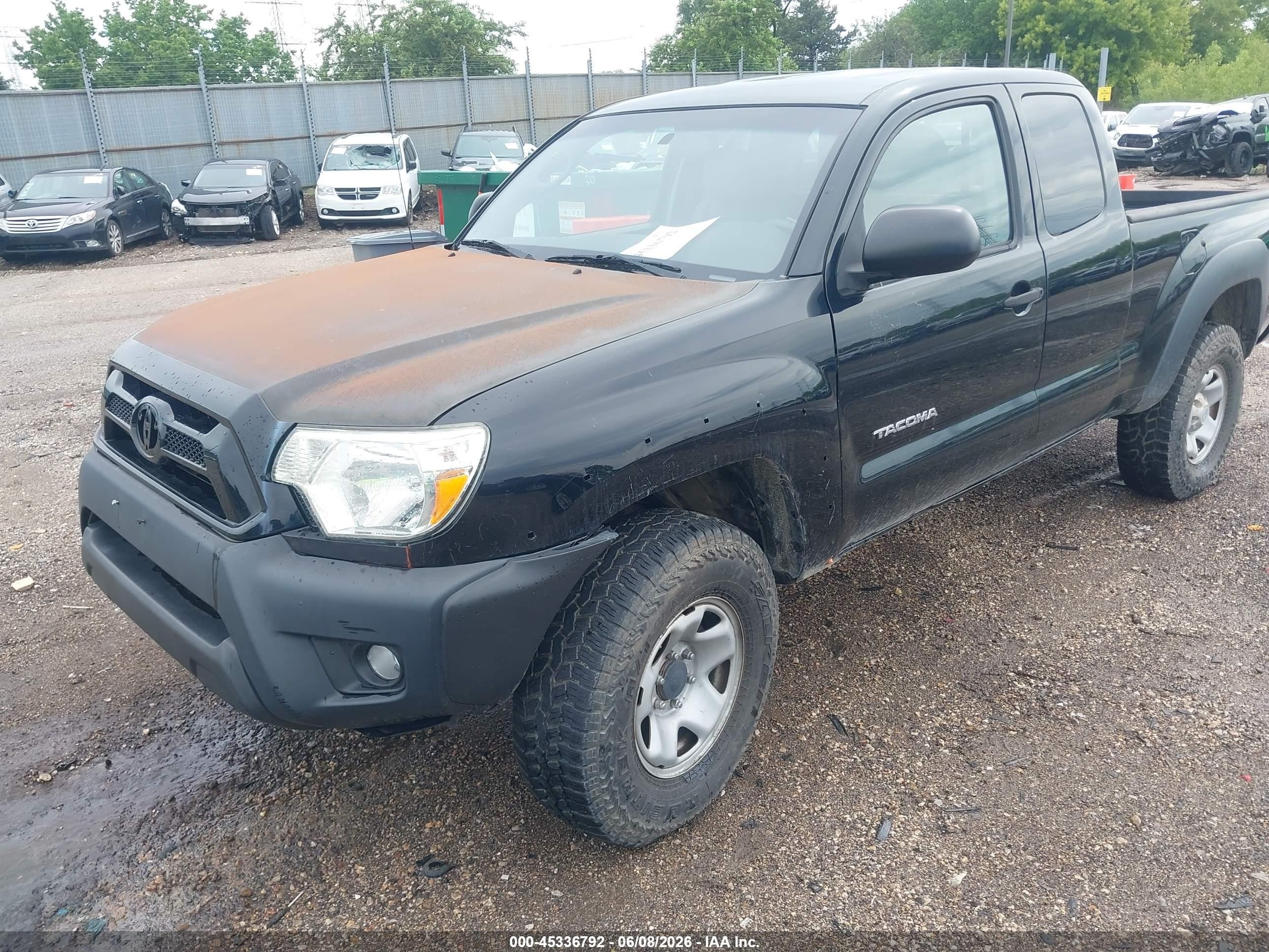 2013 Toyota Tacoma Base V6 Black vin: 5TFUU4EN0DX075893