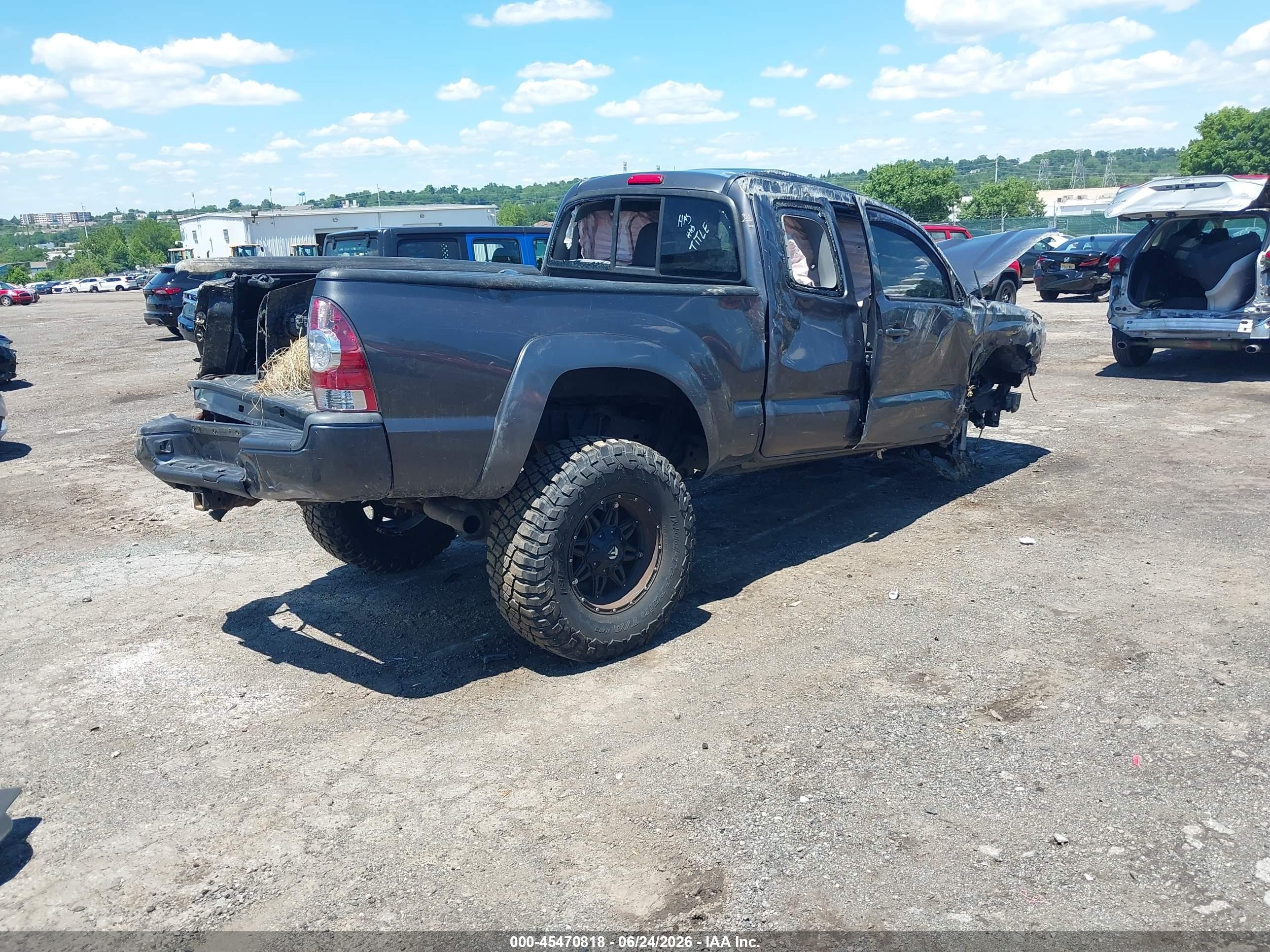 2013 Toyota Tacoma Base V6 Black vin: 5TFUU4EN1DX057774