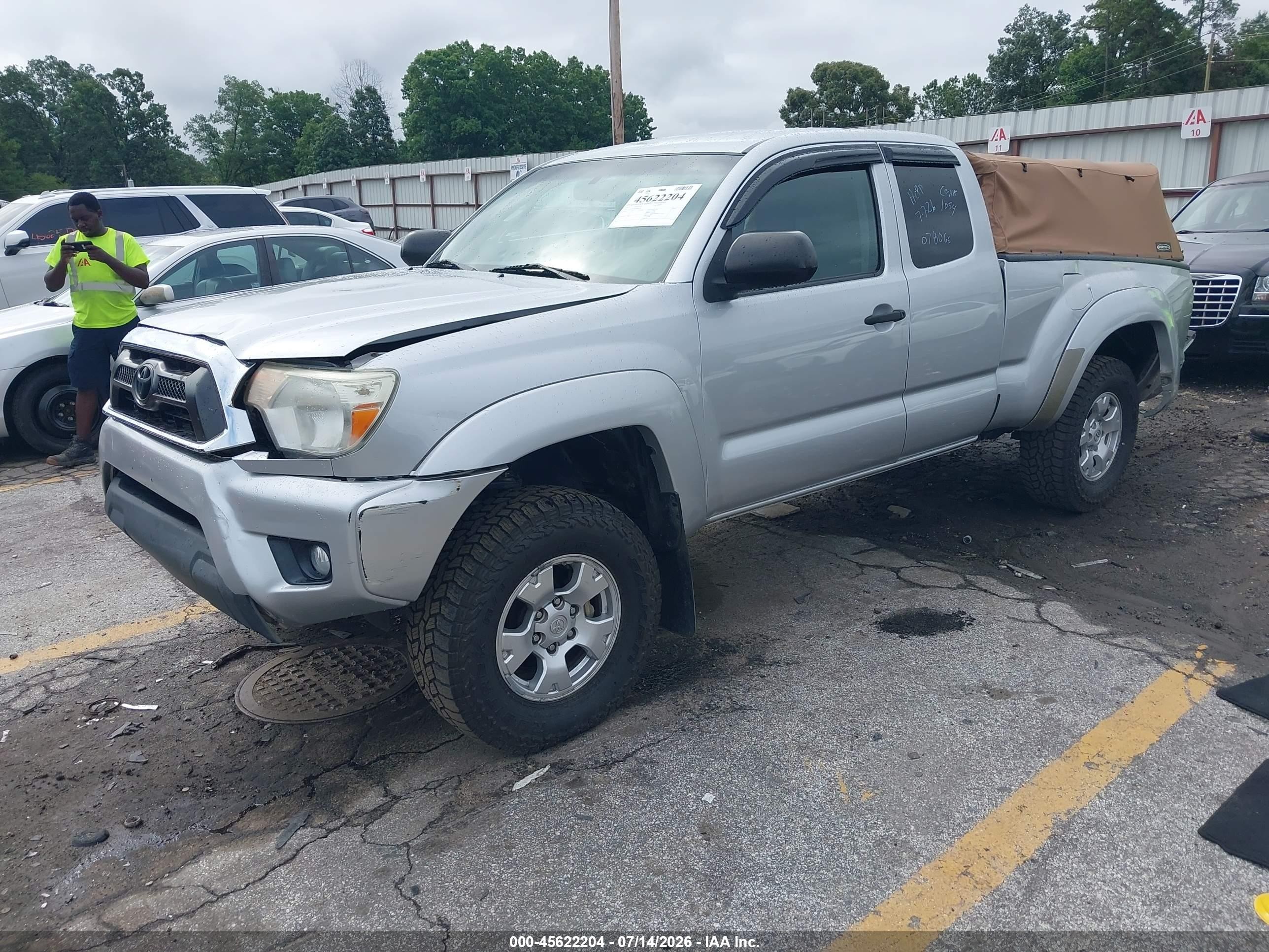 2013 Toyota Tacoma Base V6 Silver vin: 5TFUU4EN1DX080780