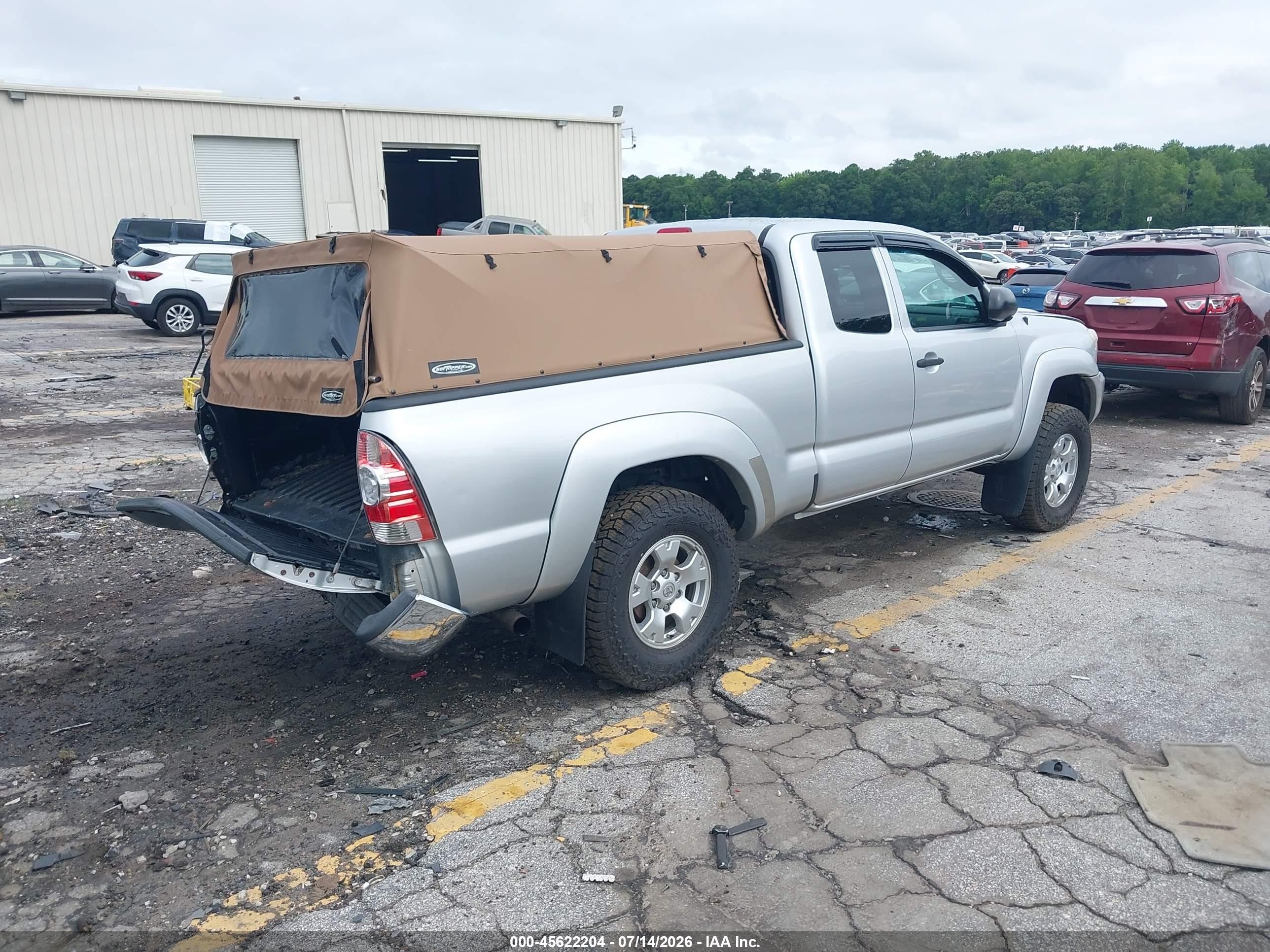 2013 Toyota Tacoma Base V6 Silver vin: 5TFUU4EN1DX080780