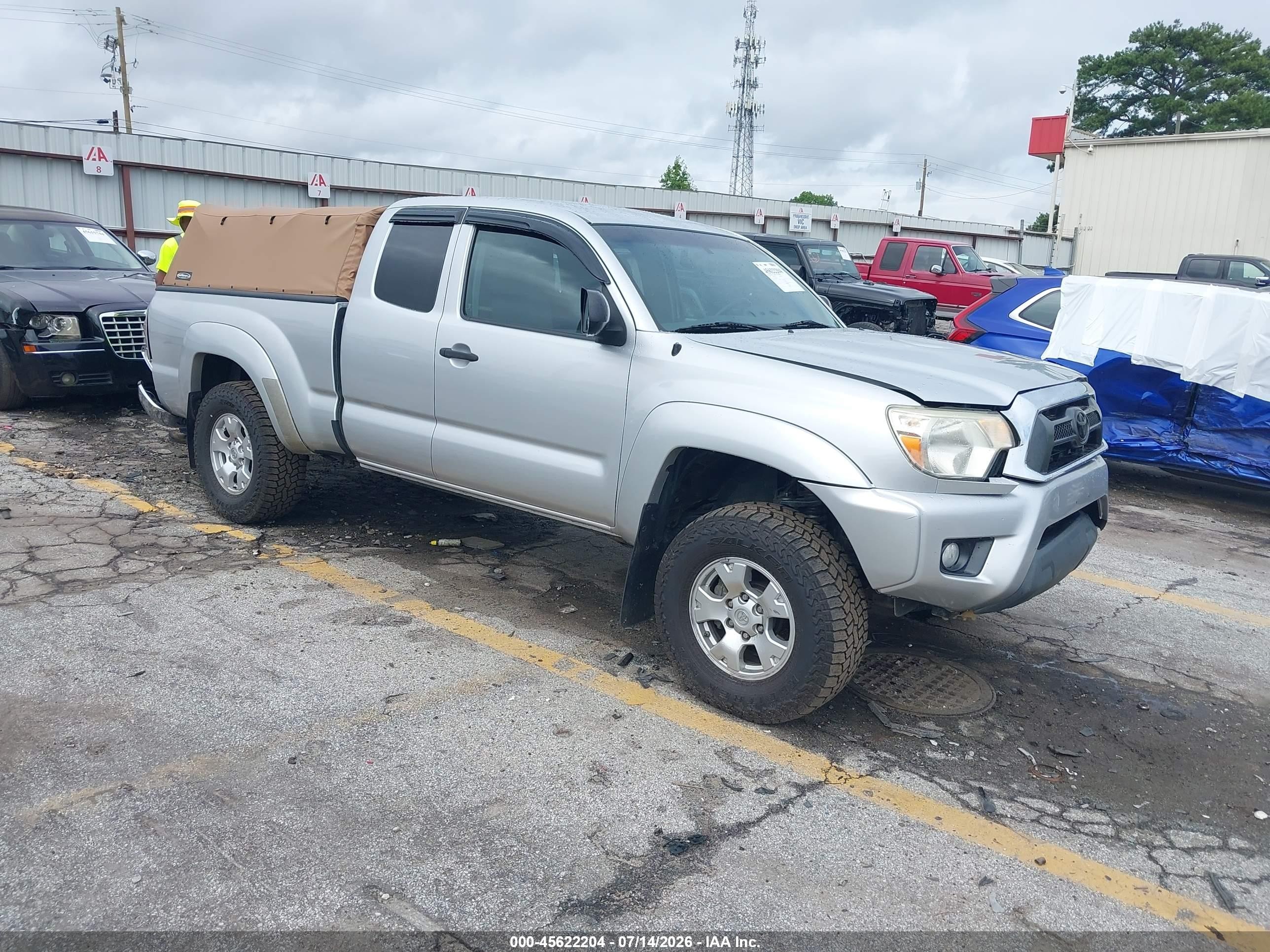 2013 Toyota Tacoma Base V6 Silver vin: 5TFUU4EN1DX080780