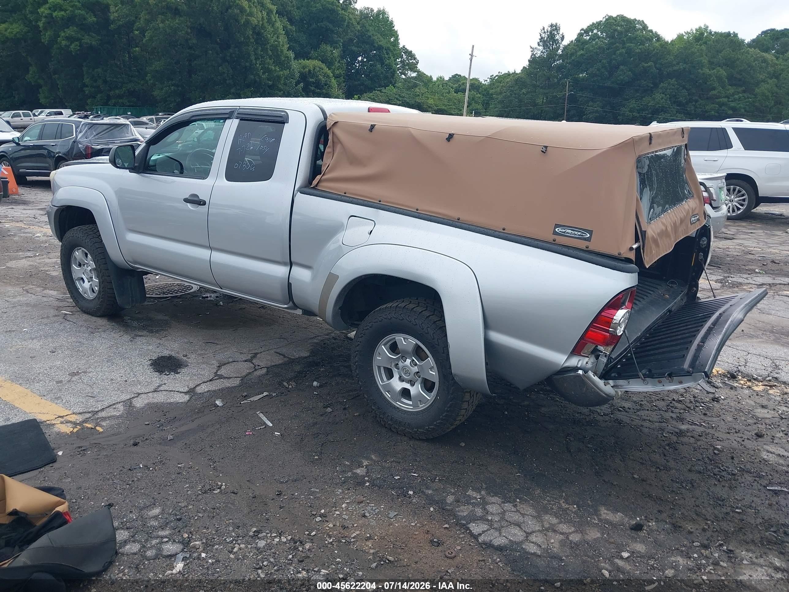 2013 Toyota Tacoma Base V6 Silver vin: 5TFUU4EN1DX080780