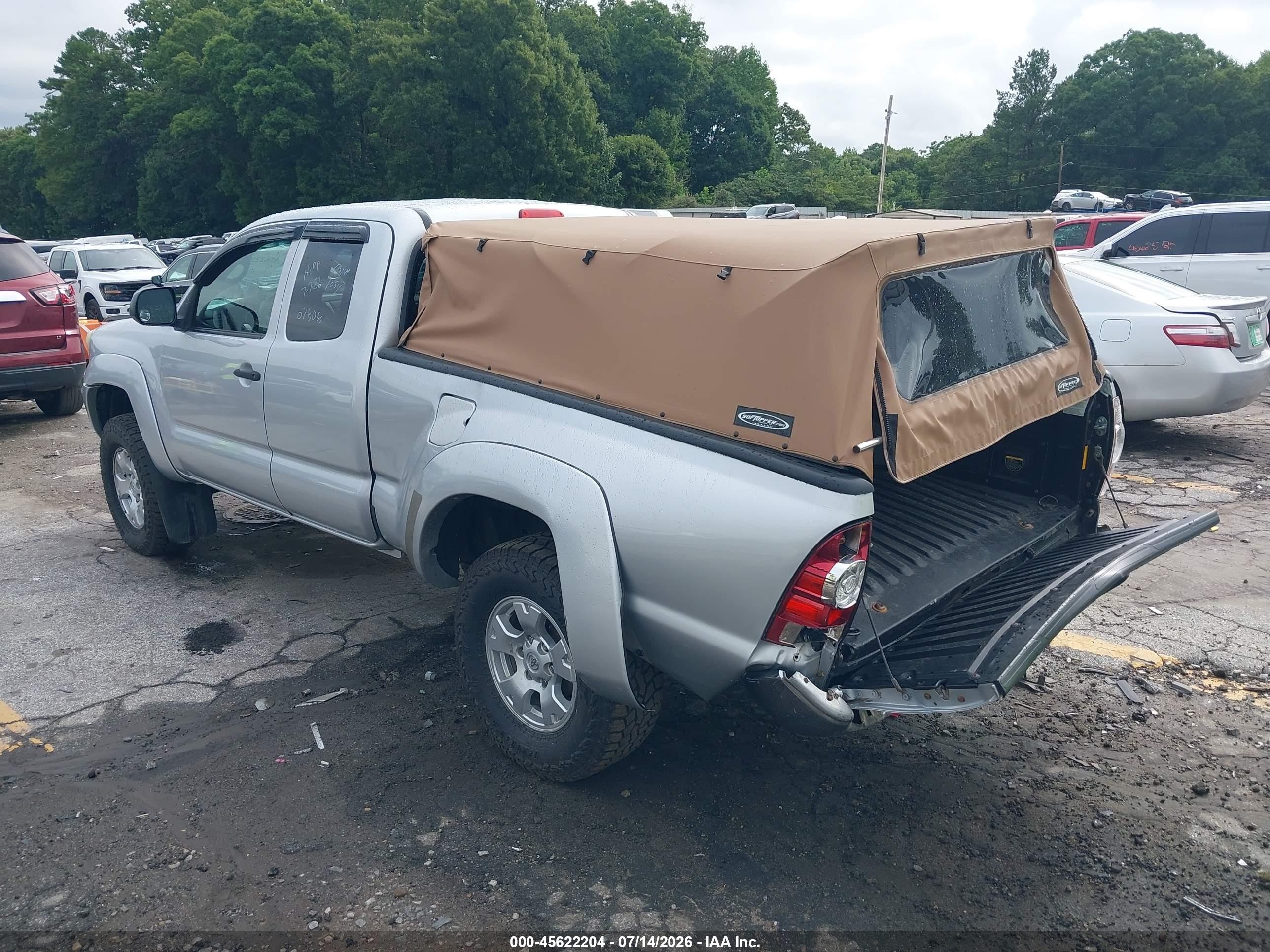 2013 Toyota Tacoma Base V6 Silver vin: 5TFUU4EN1DX080780