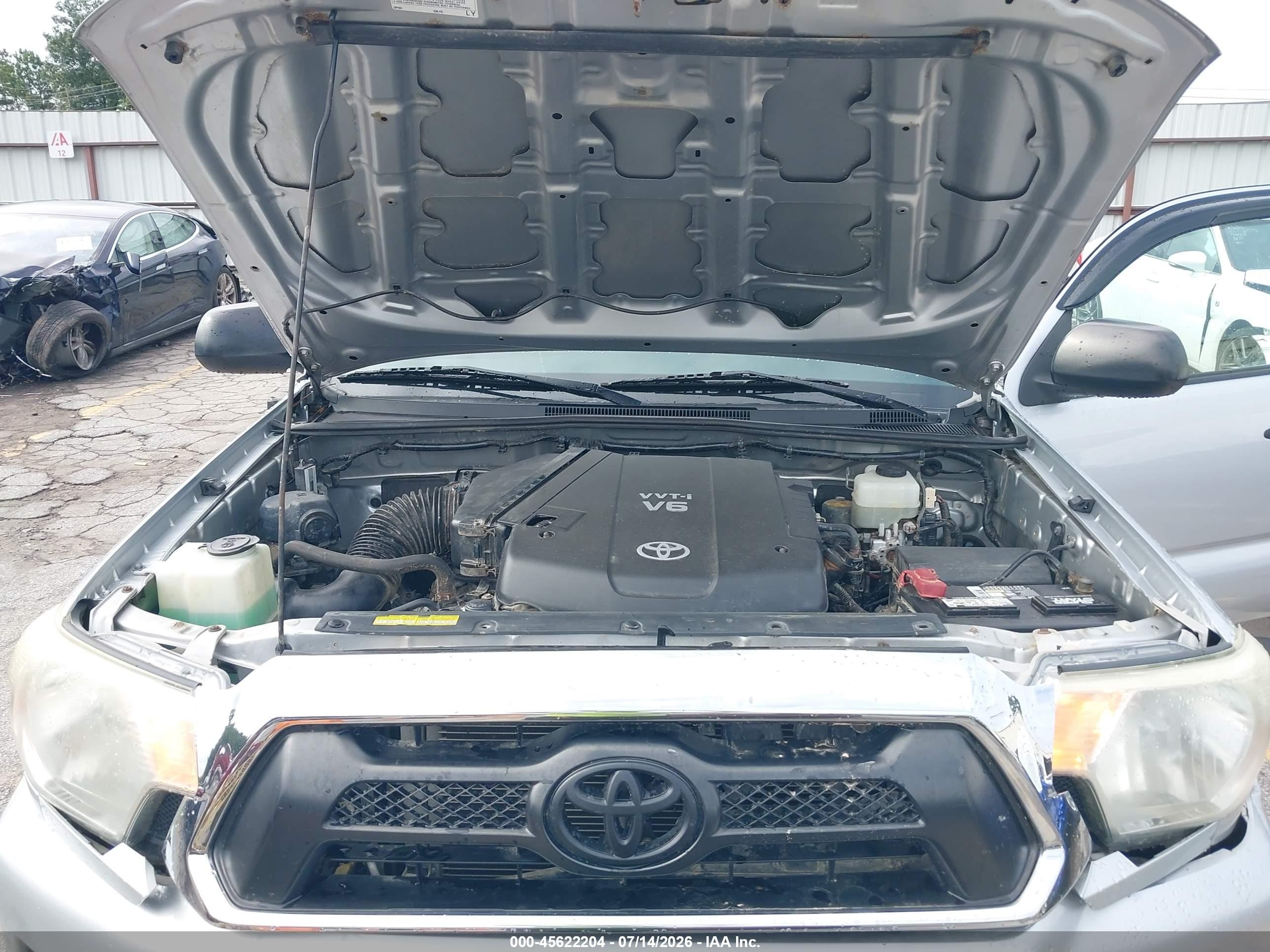 2013 Toyota Tacoma Base V6 Silver vin: 5TFUU4EN1DX080780