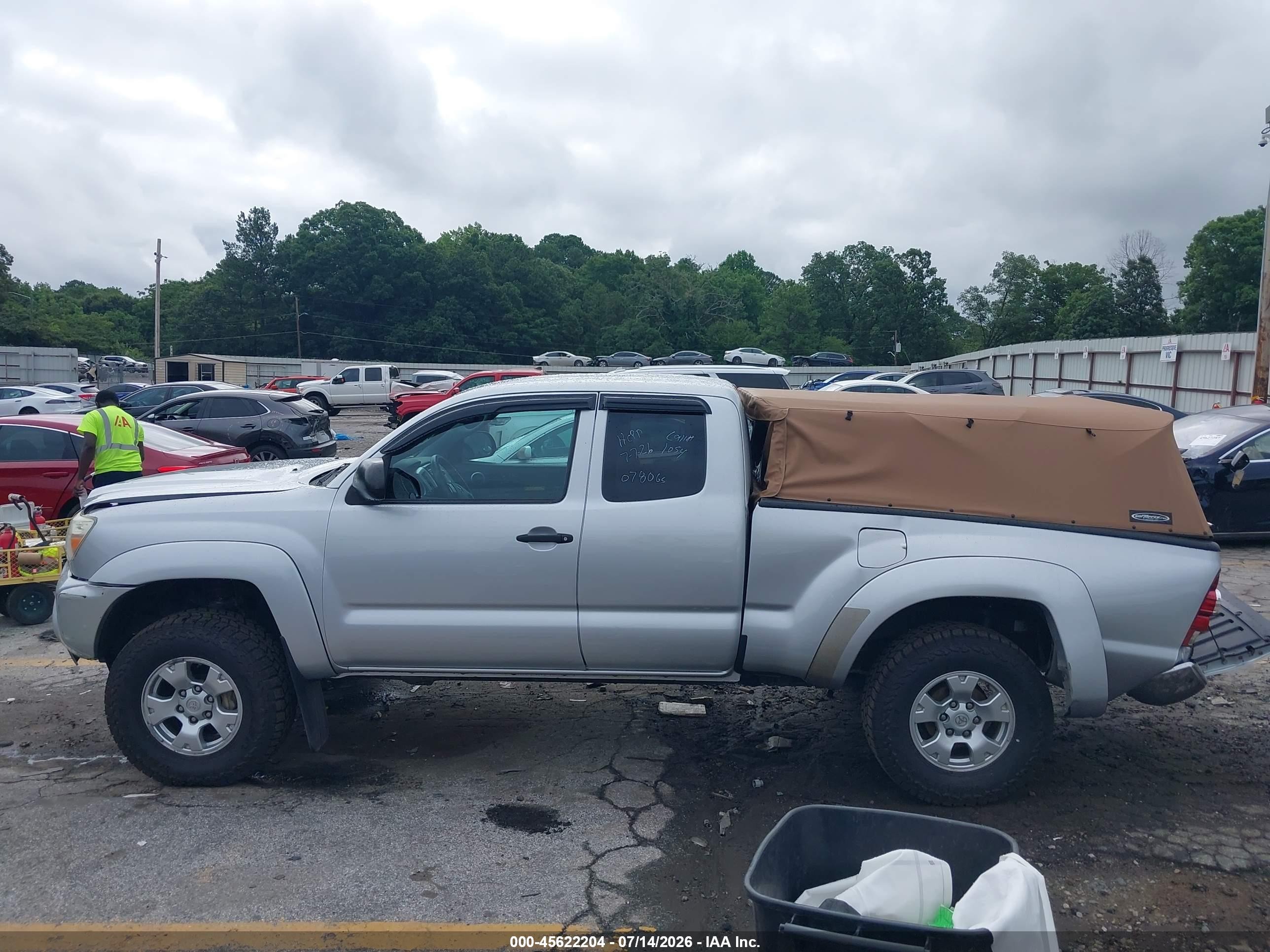2013 Toyota Tacoma Base V6 Silver vin: 5TFUU4EN1DX080780
