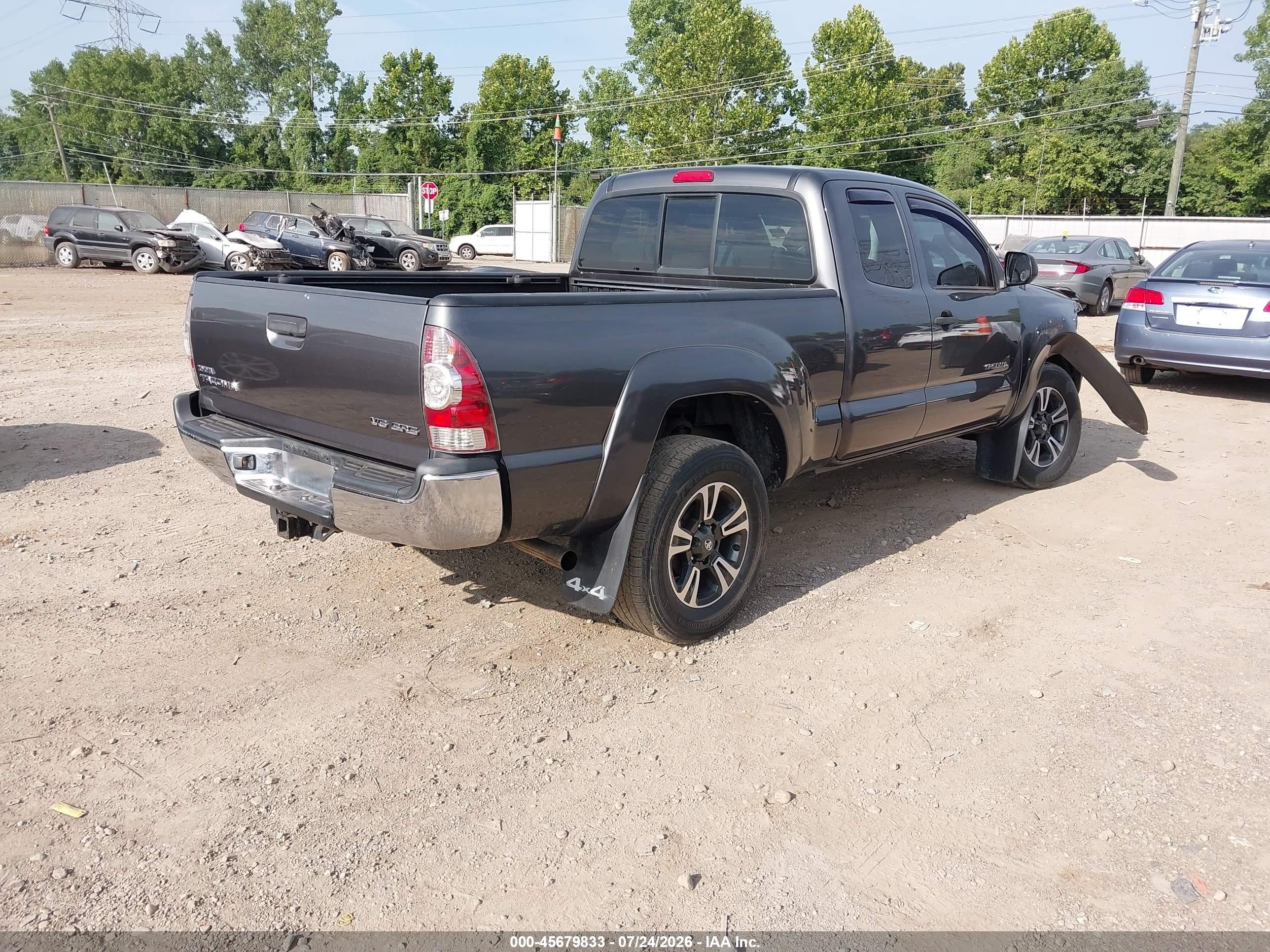 2013 Toyota Tacoma Base V6 Gray vin: 5TFUU4EN1DX081668
