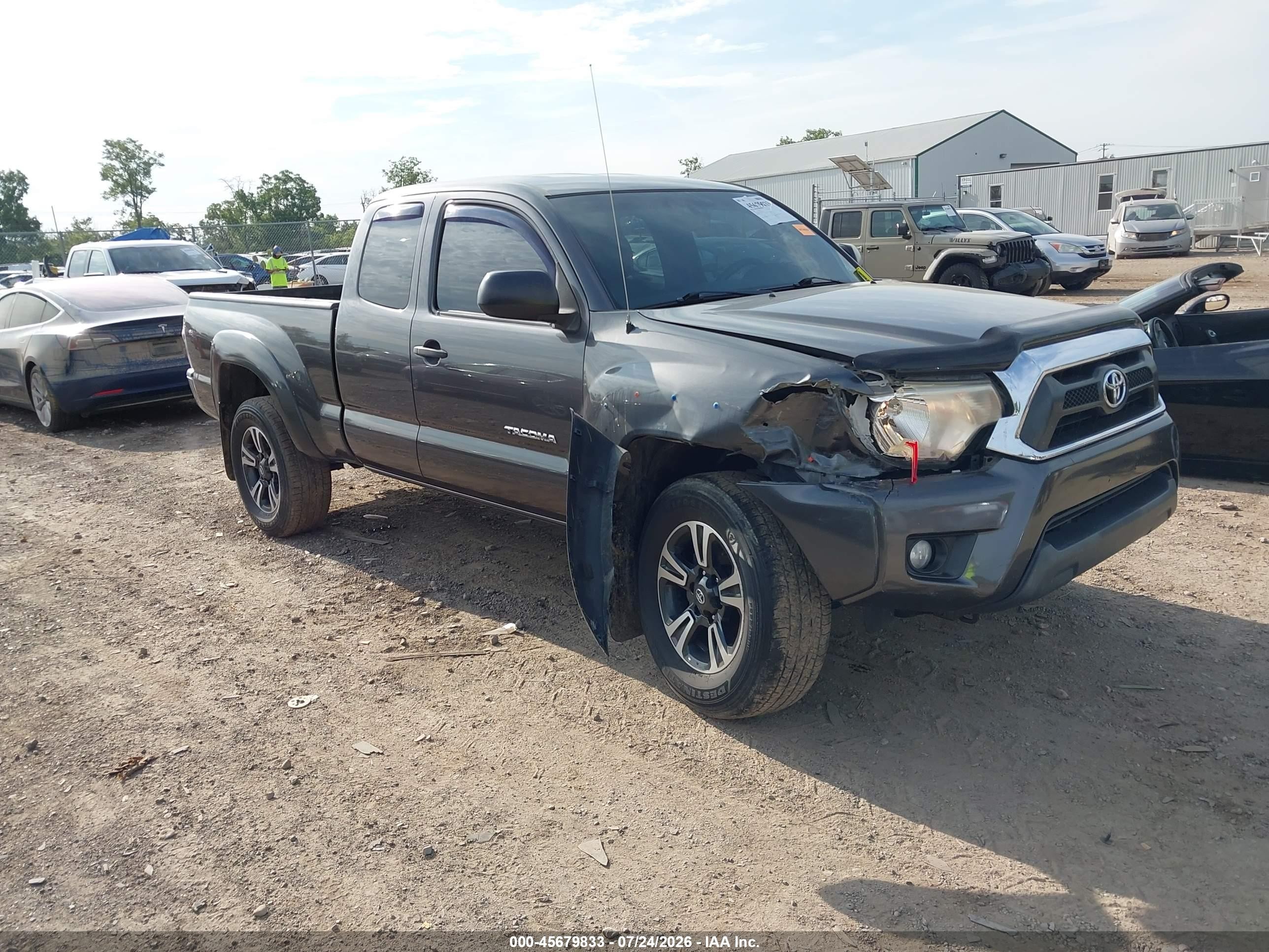 2013 Toyota Tacoma Base V6 Gray vin: 5TFUU4EN1DX081668