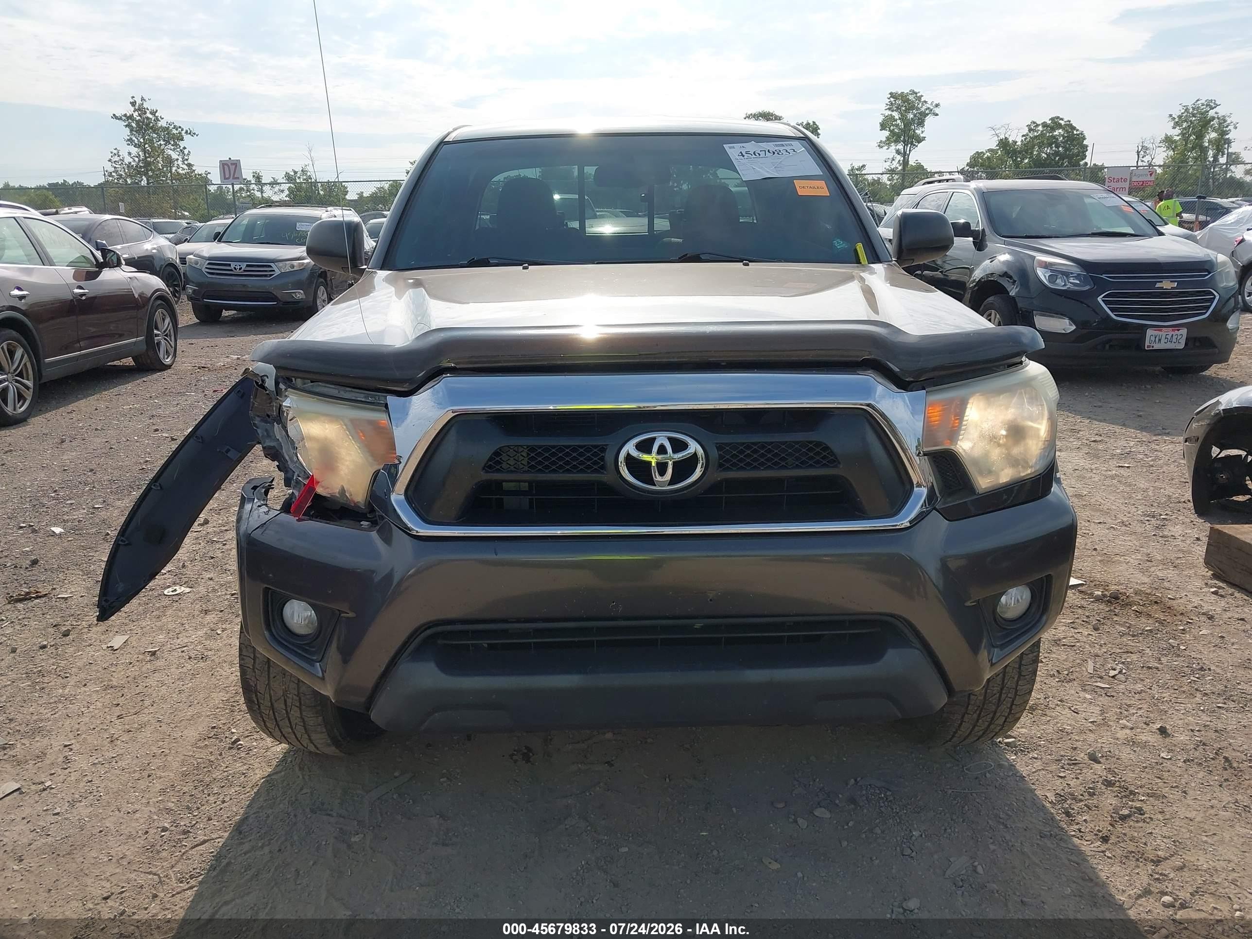 2013 Toyota Tacoma Base V6 Gray vin: 5TFUU4EN1DX081668