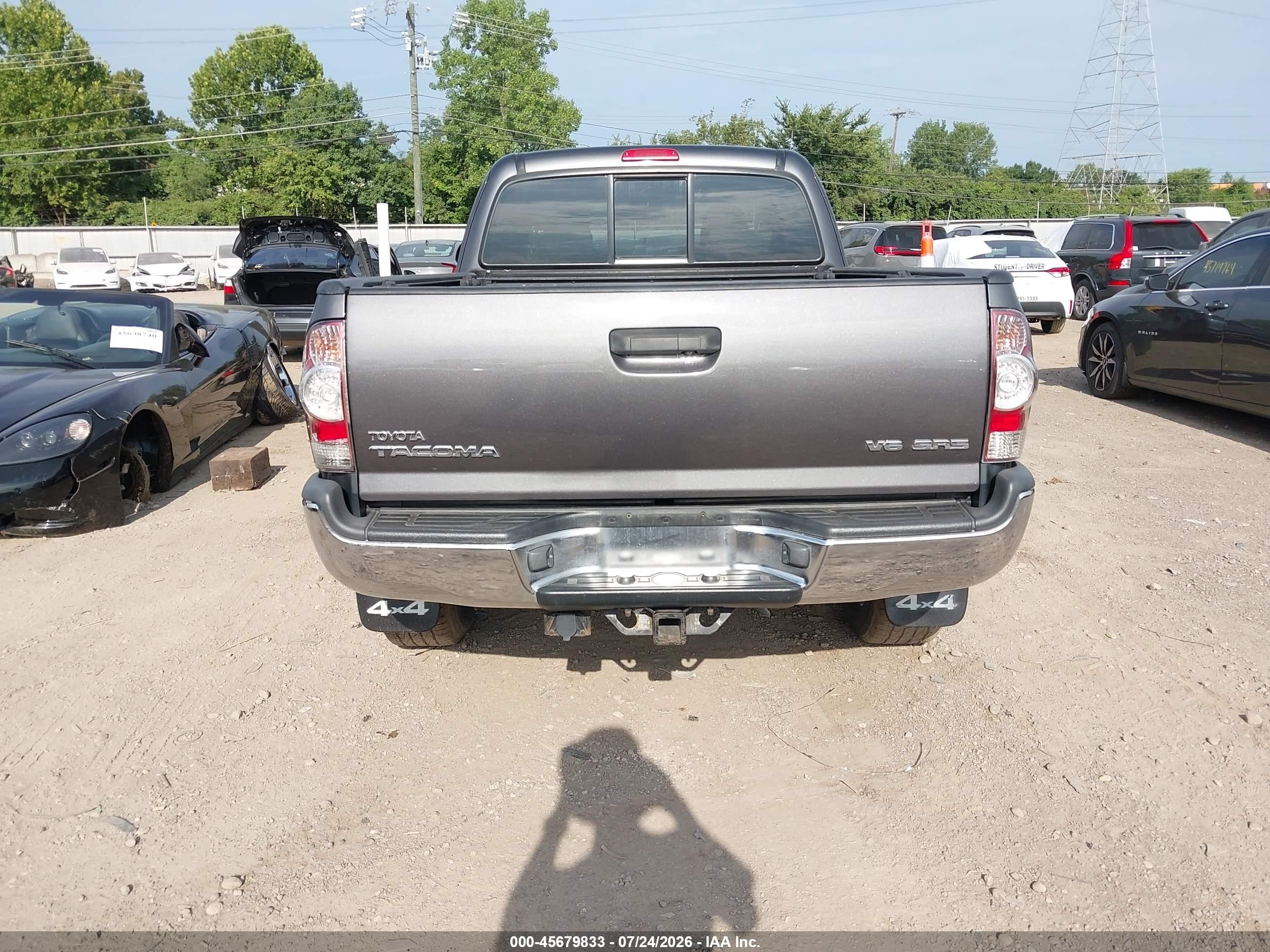 2013 Toyota Tacoma Base V6 Gray vin: 5TFUU4EN1DX081668