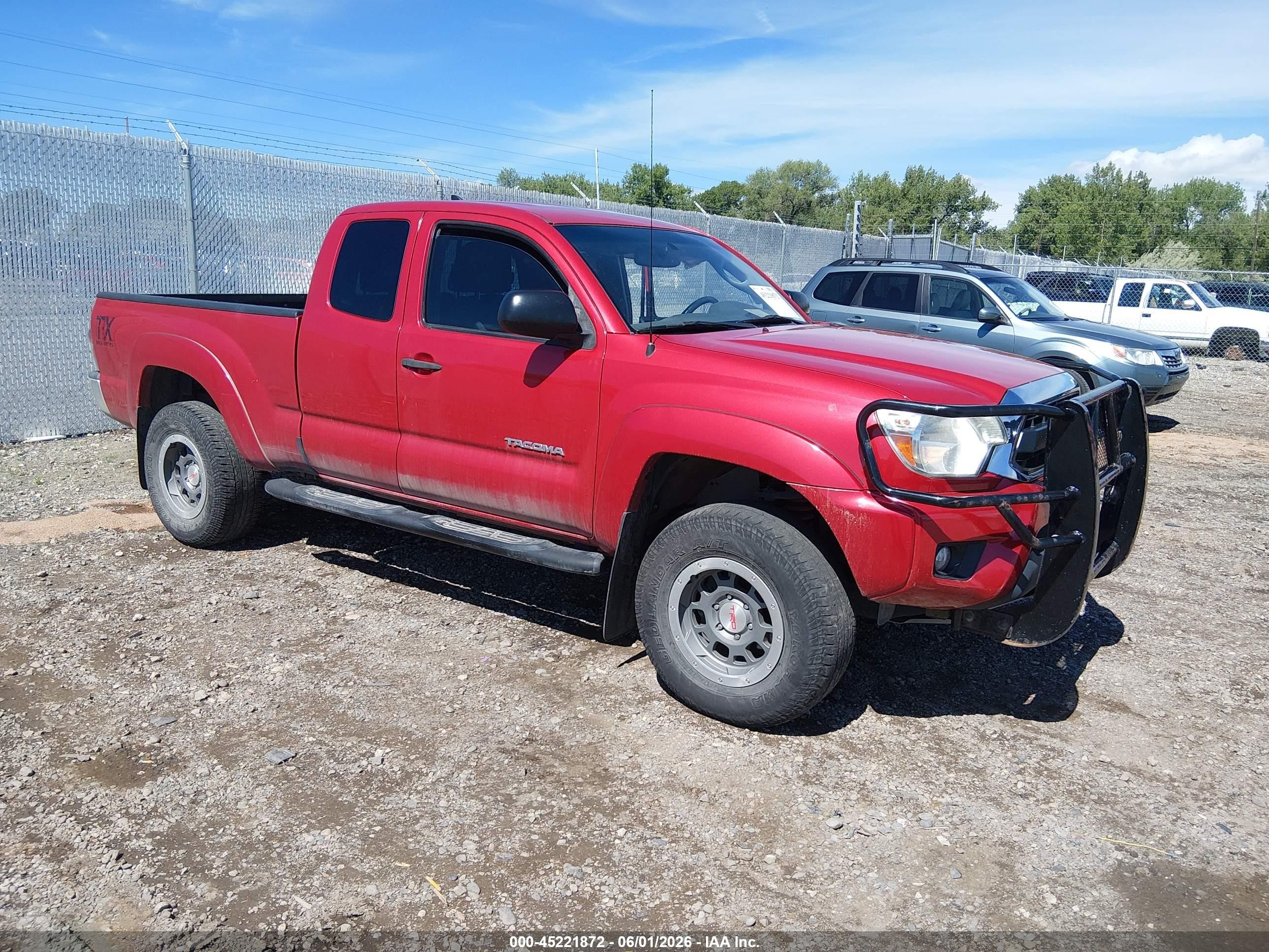 2014 Toyota Tacoma Base V6 Red vin: 5TFUU4EN1EX105775