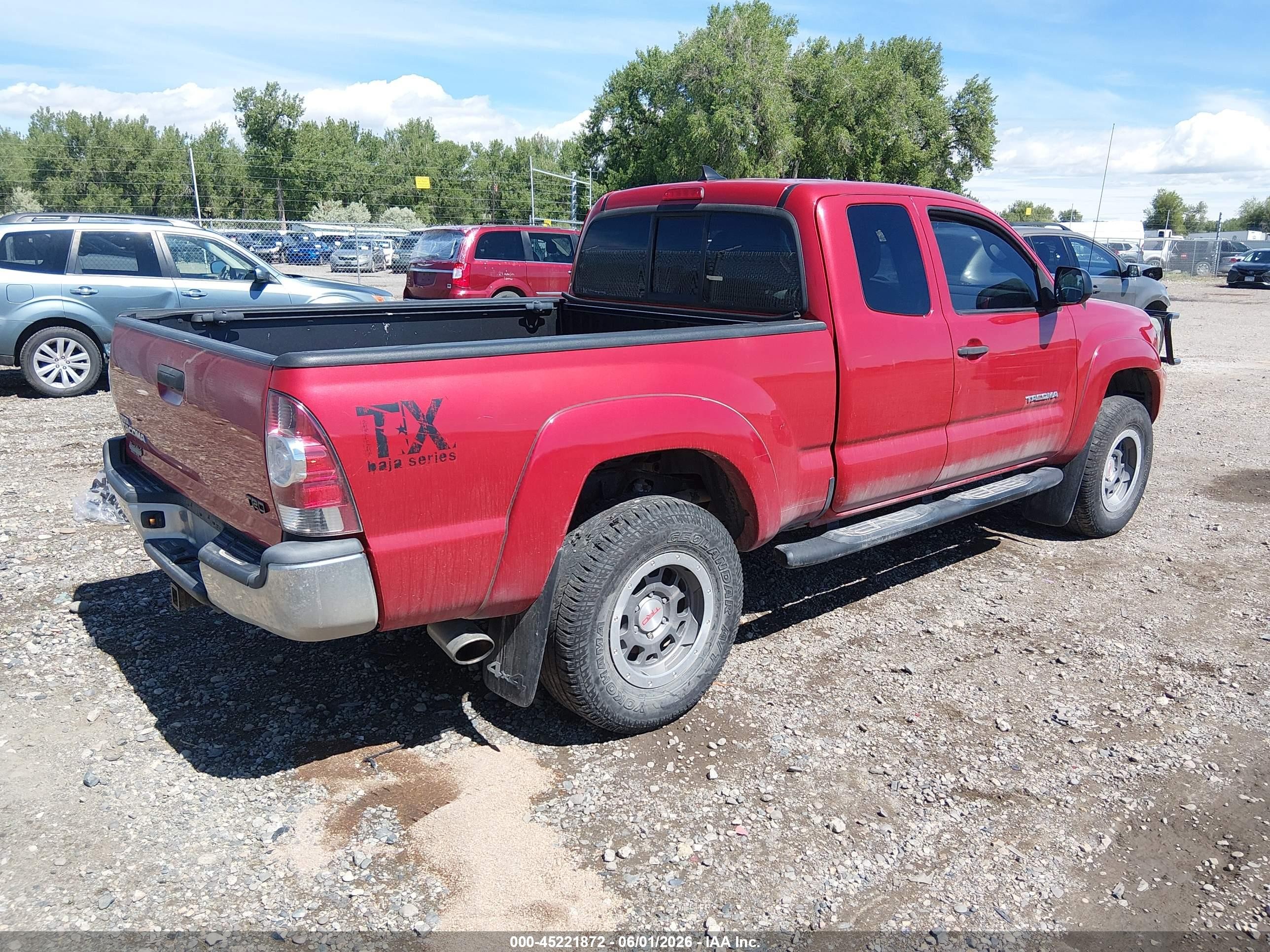 2014 Toyota Tacoma Base V6 Red vin: 5TFUU4EN1EX105775