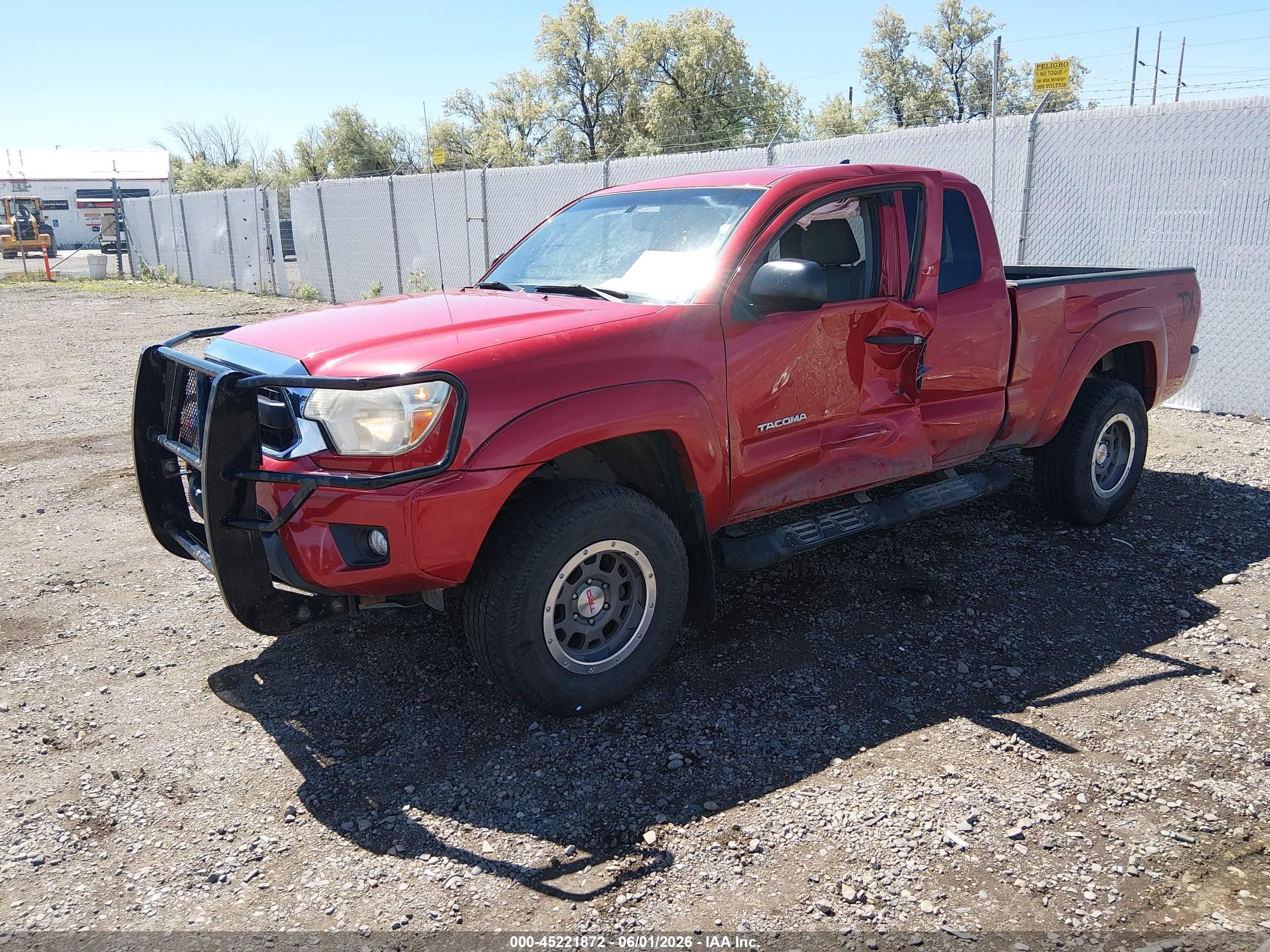 2014 Toyota Tacoma Base V6 Red vin: 5TFUU4EN1EX105775
