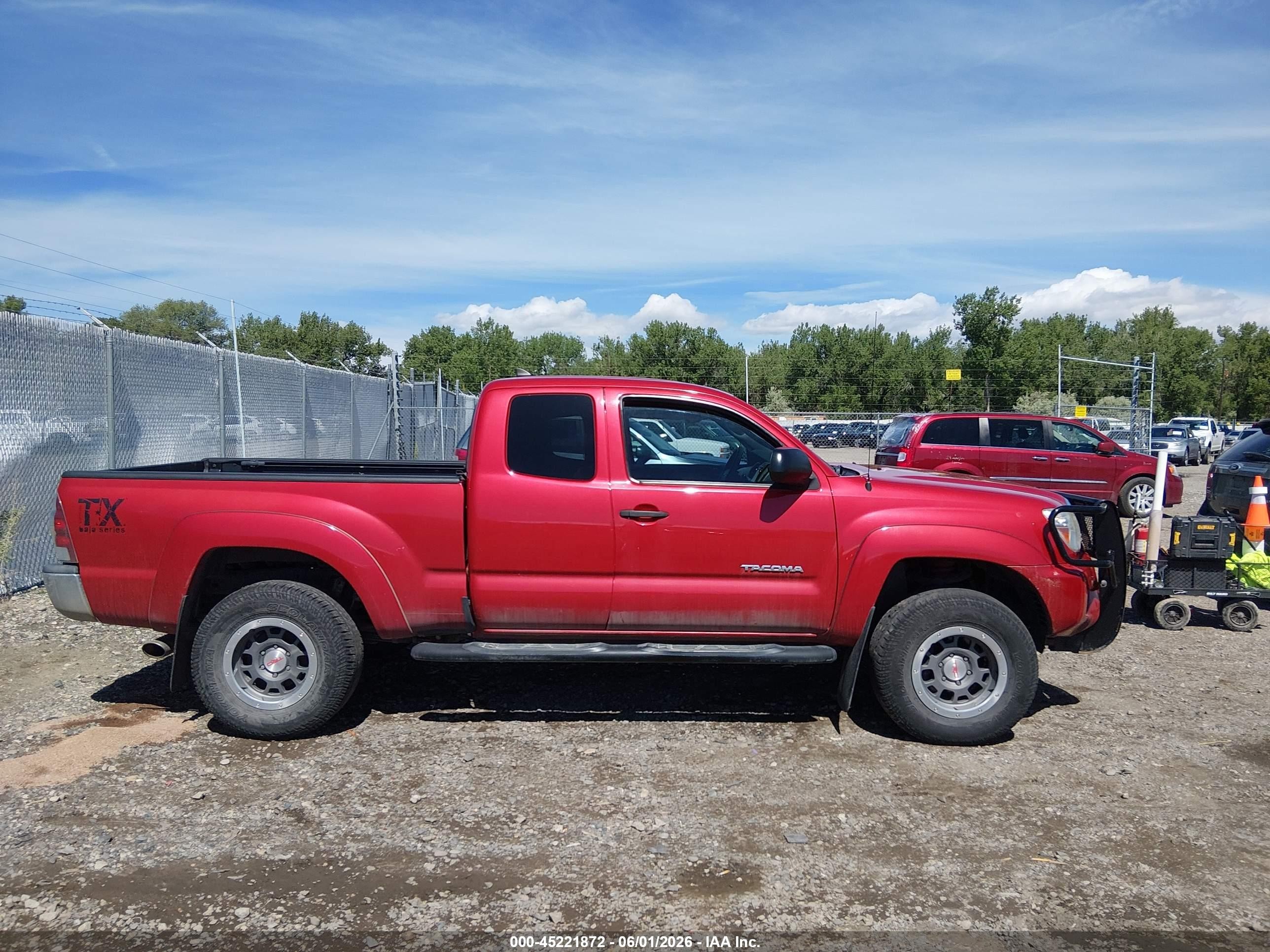 2014 Toyota Tacoma Base V6 Red vin: 5TFUU4EN1EX105775