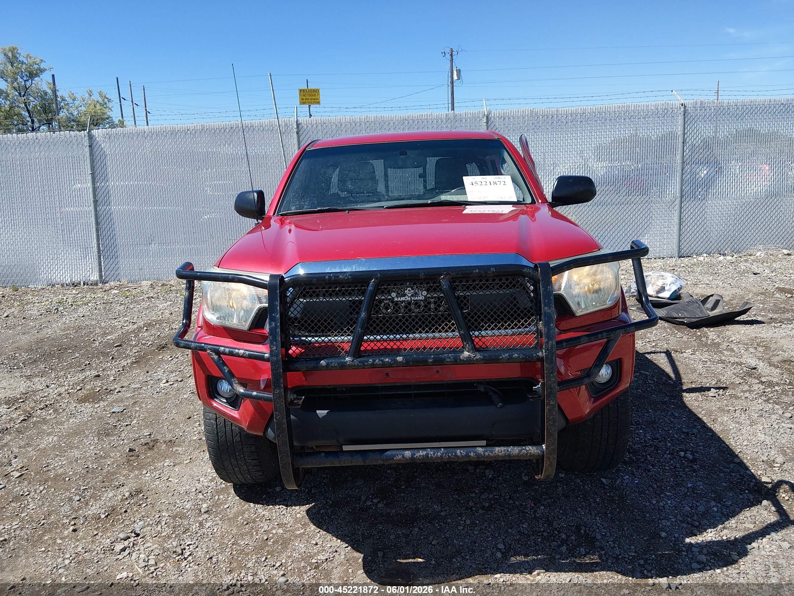 2014 Toyota Tacoma Base V6 Red vin: 5TFUU4EN1EX105775