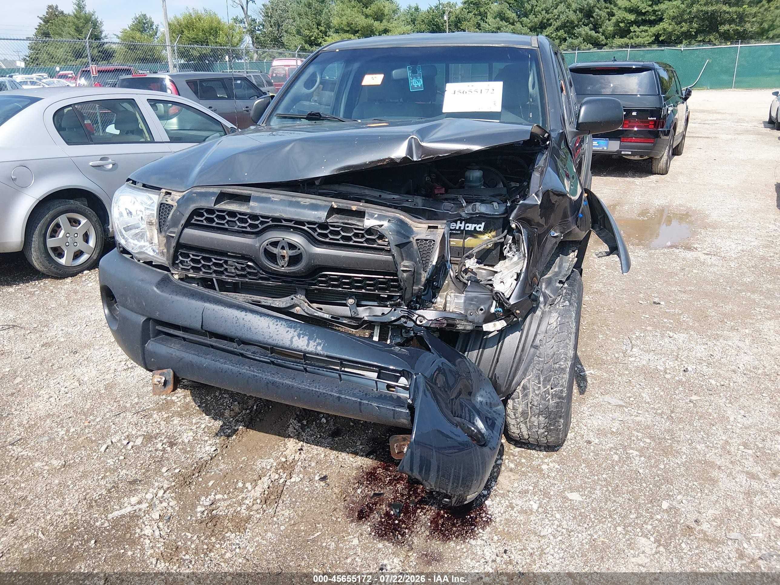 2011 Toyota Tacoma Base V6 Gray vin: 5TFUU4EN2BX003512
