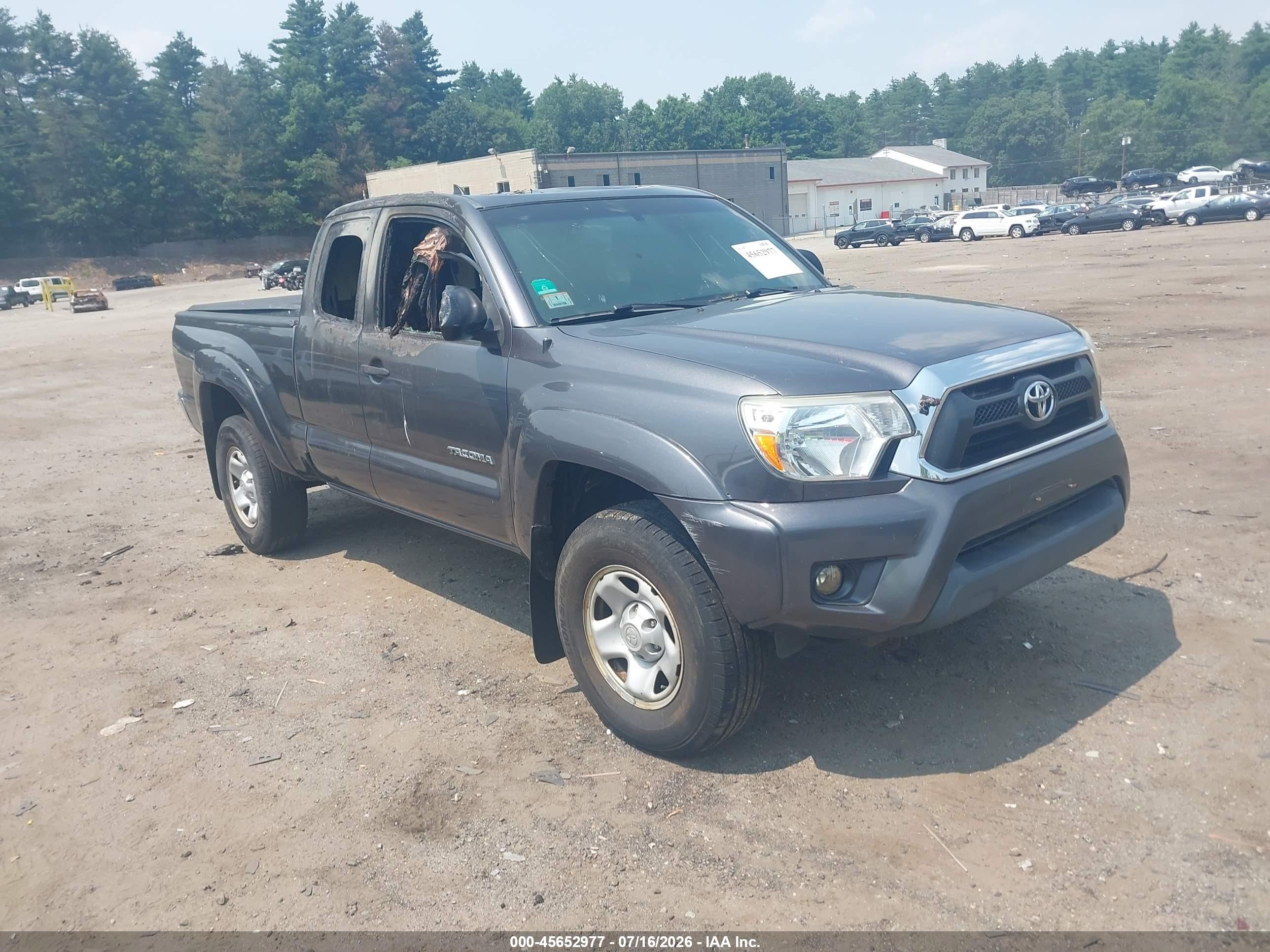 2015 Toyota Tacoma Base V6 Gray vin: 5TFUU4EN2FX120495