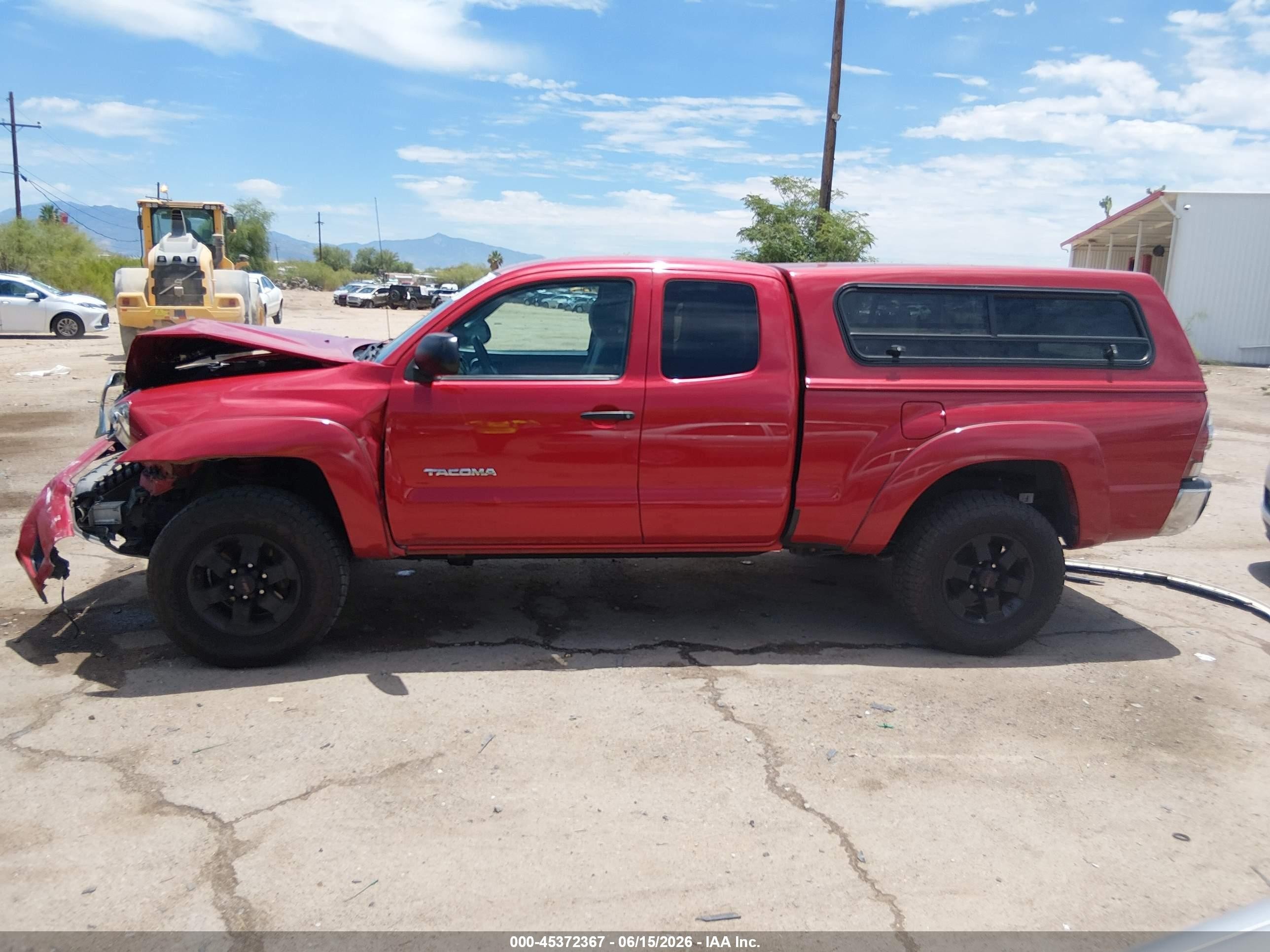 2013 Toyota Tacoma Base V6 Red vin: 5TFUU4EN5DX051606
