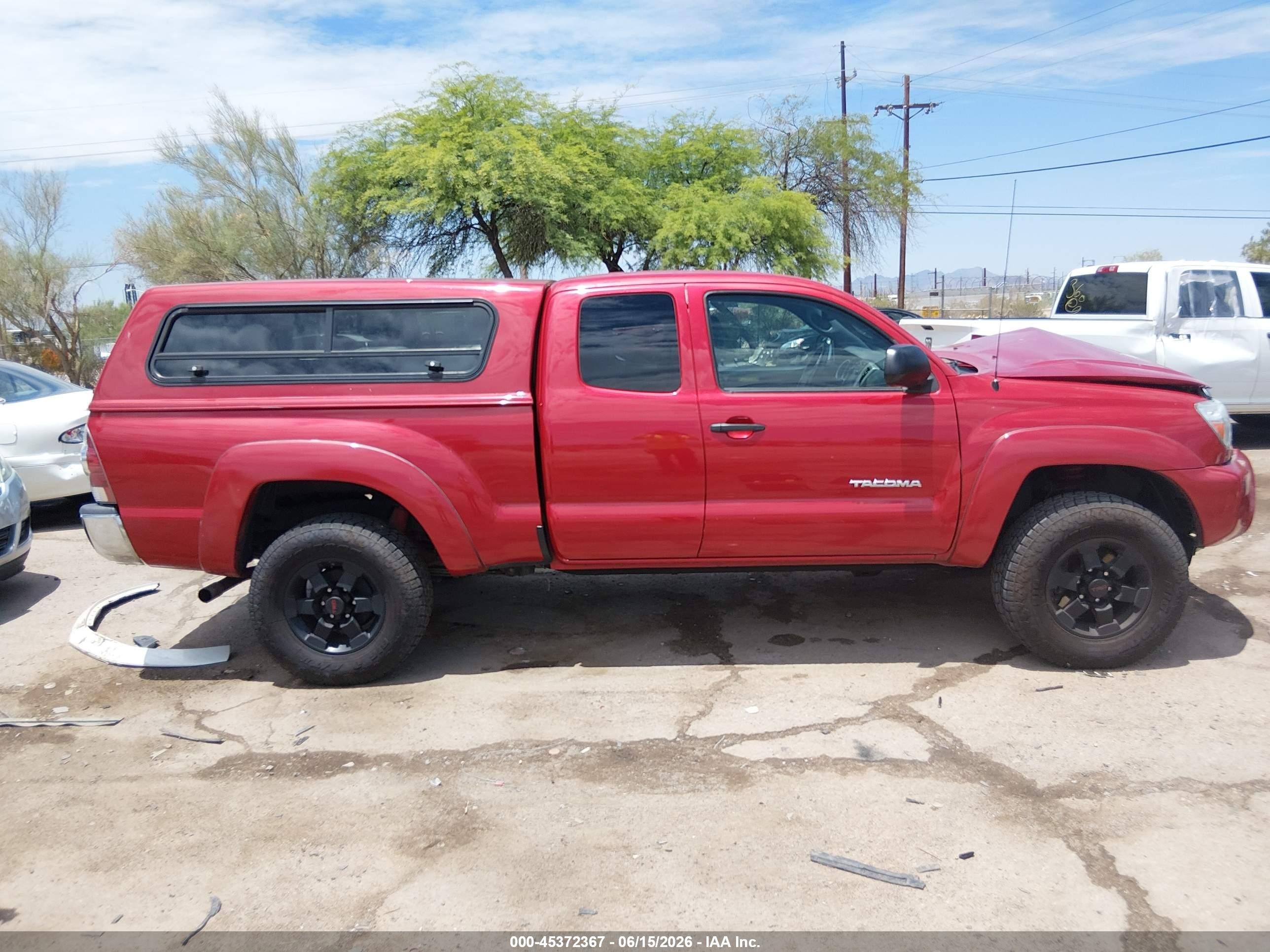 2013 Toyota Tacoma Base V6 Red vin: 5TFUU4EN5DX051606