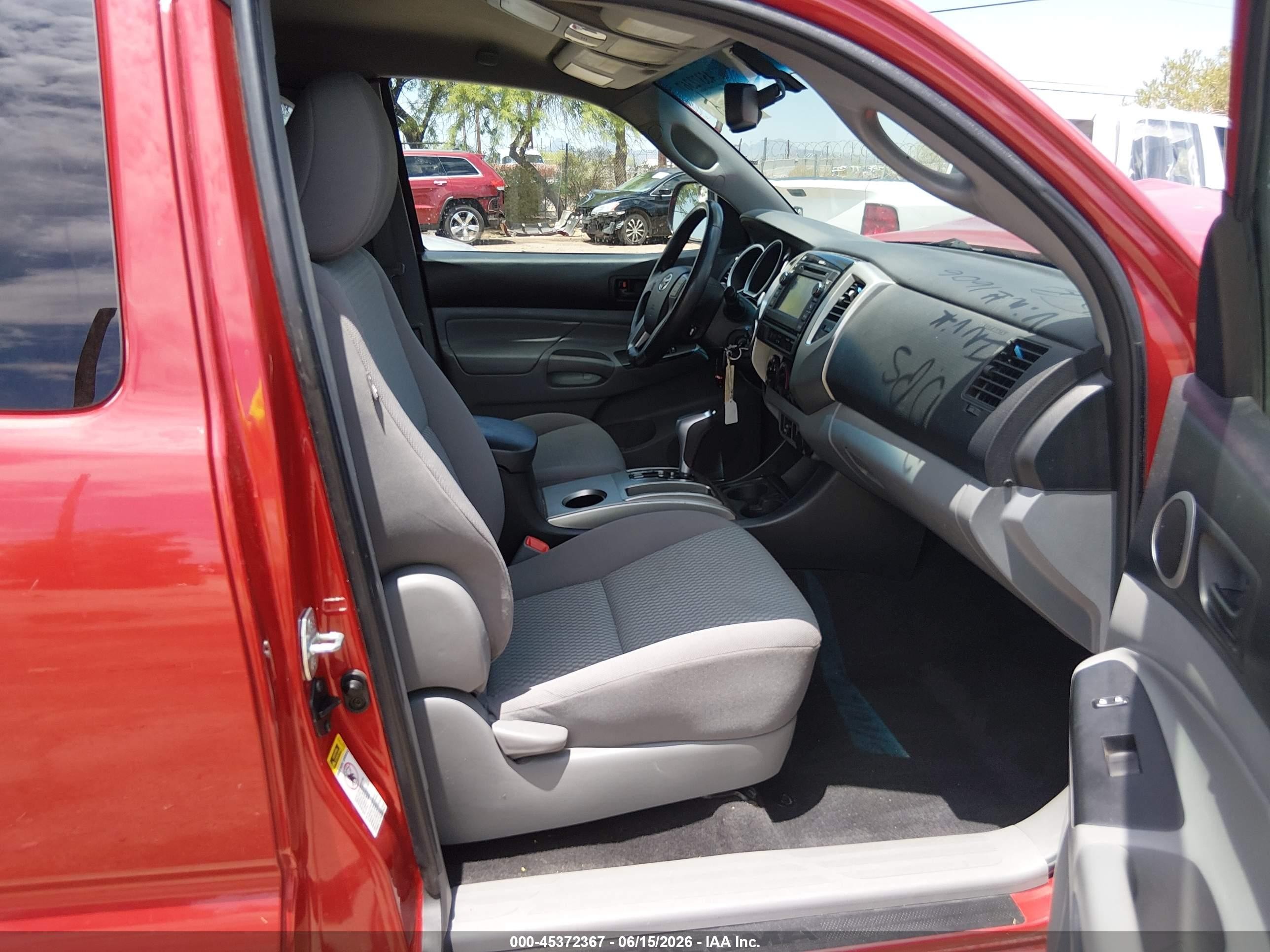 2013 Toyota Tacoma Base V6 Red vin: 5TFUU4EN5DX051606
