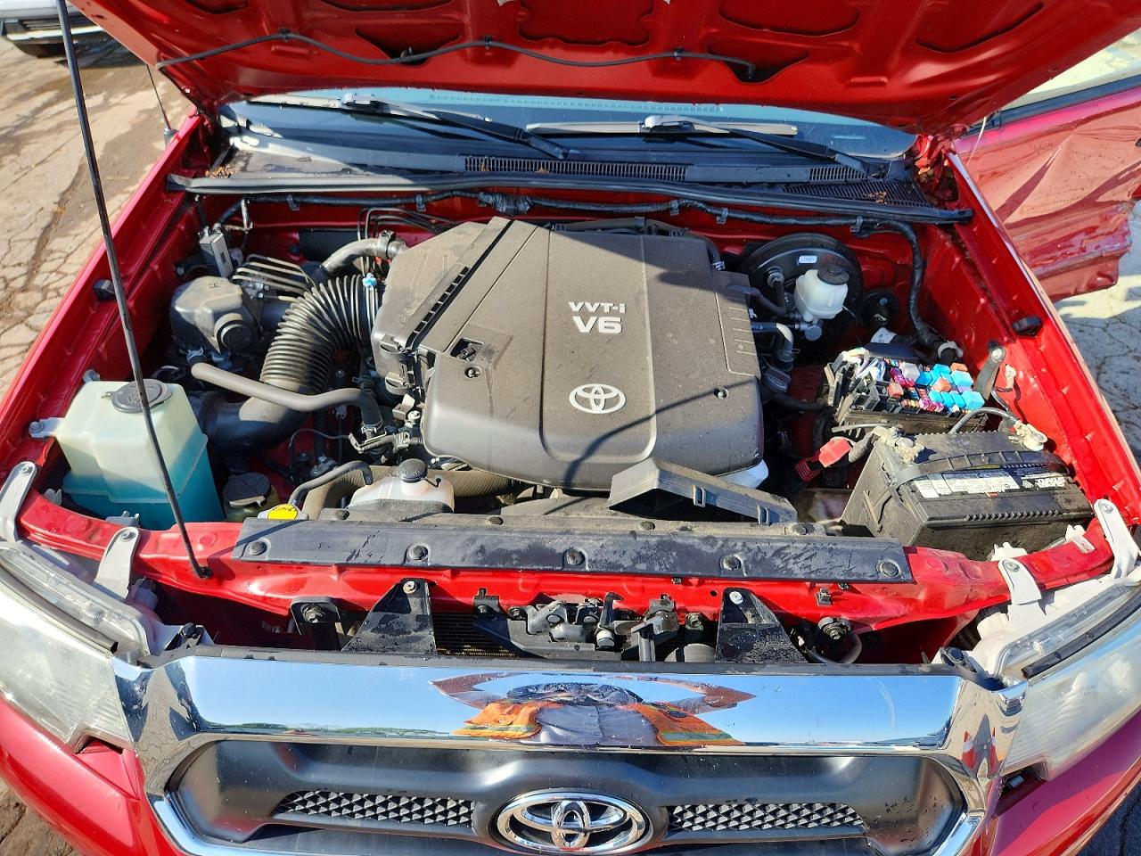 2013 Toyota Tacoma V6 Red vin: 5TFUU4EN5DX056949