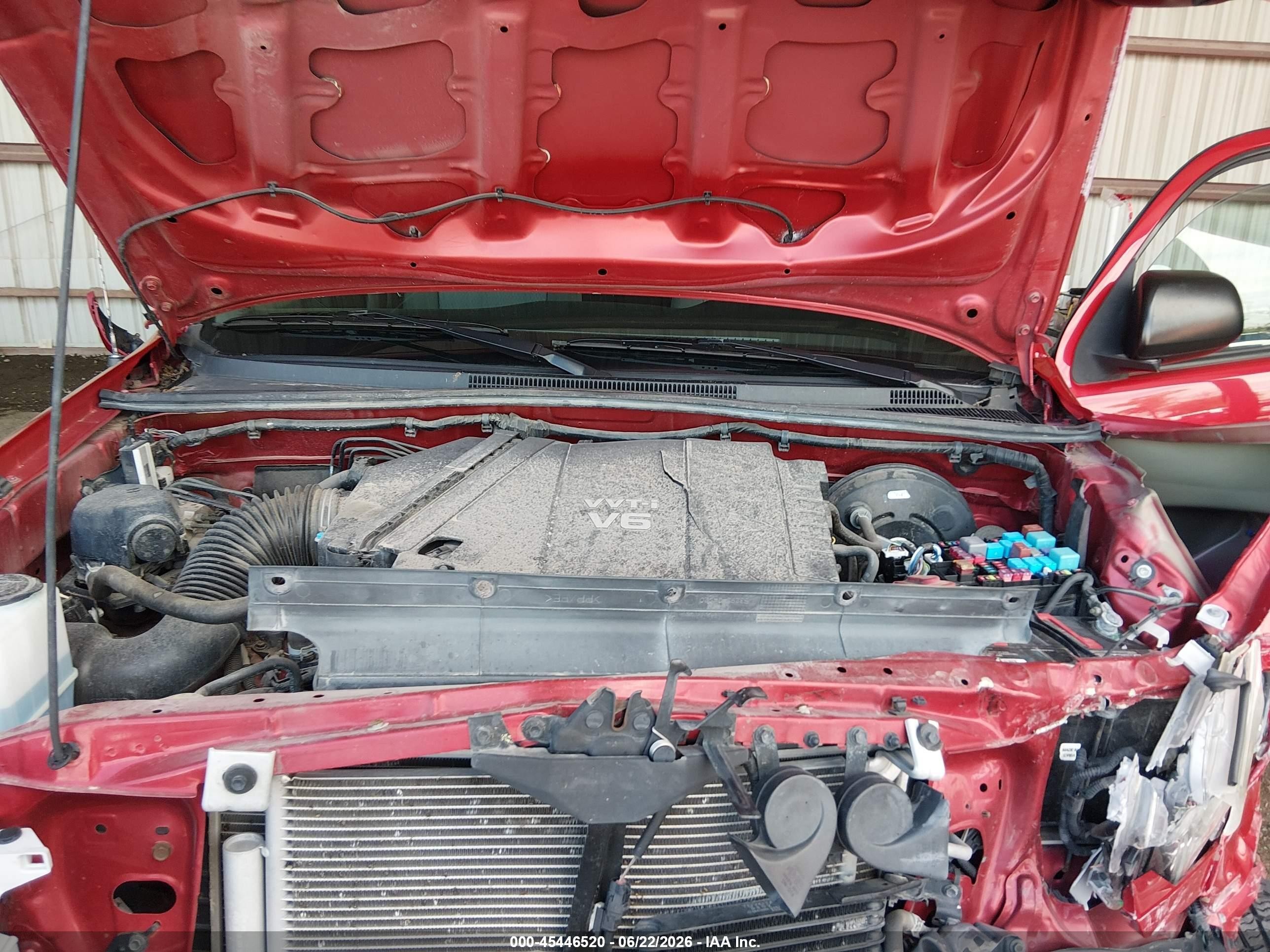 2013 Toyota Tacoma Base V6 Красный vin: 5TFUU4EN5DX075968