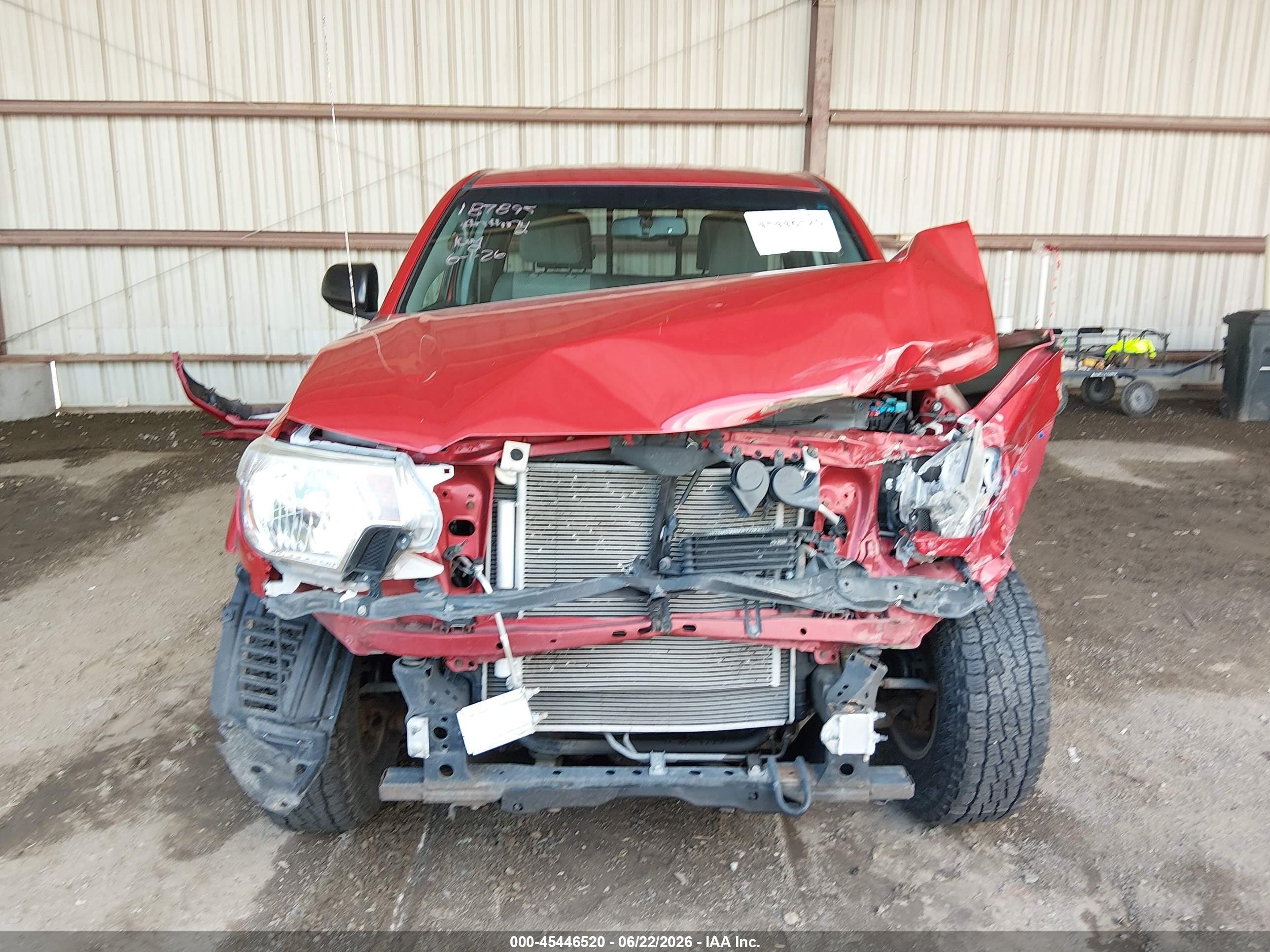 2013 Toyota Tacoma Base V6 Красный vin: 5TFUU4EN5DX075968