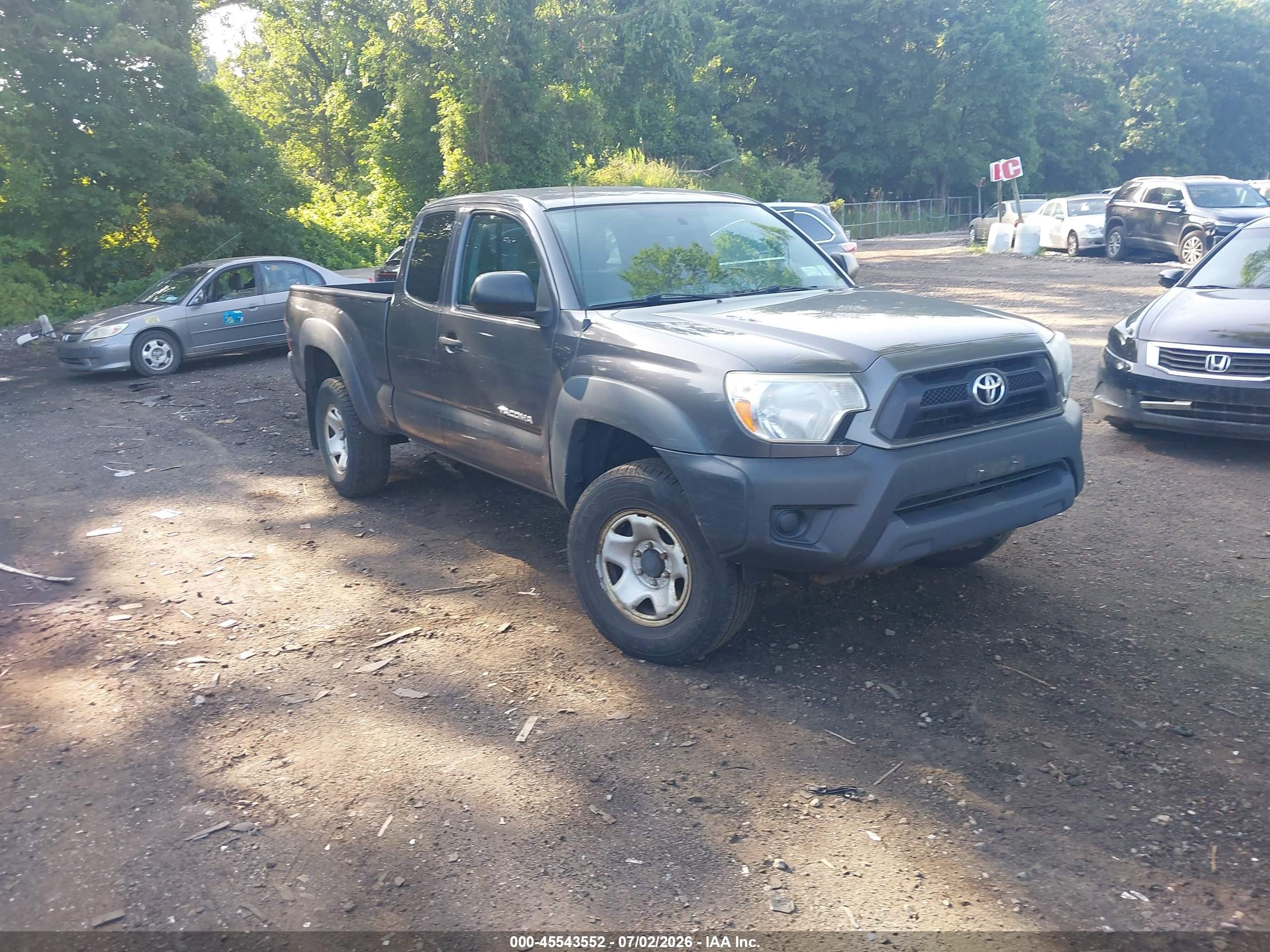 2013 Toyota Tacoma Base V6 Gray vin: 5TFUU4EN6DX056801