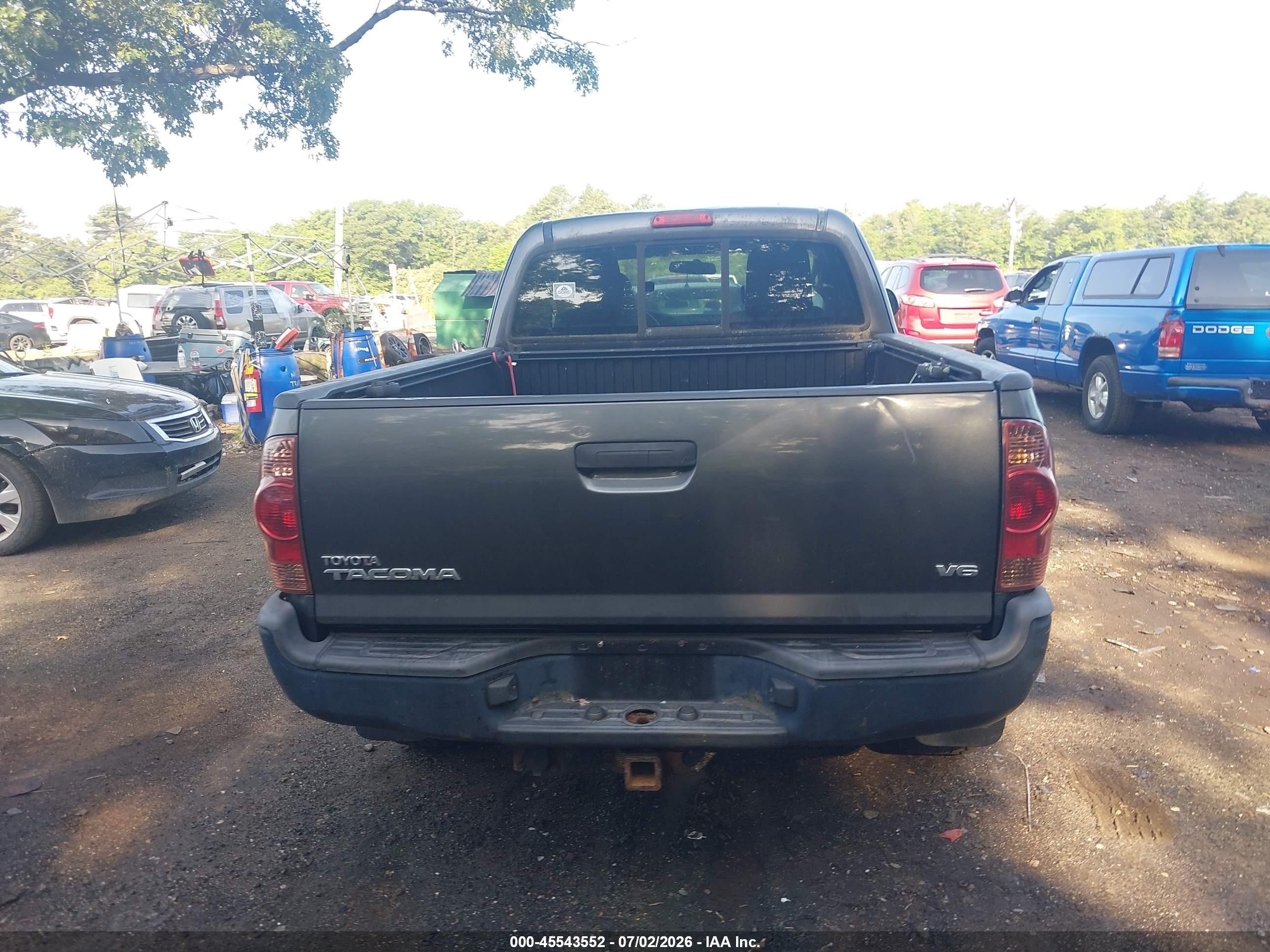 2013 Toyota Tacoma Base V6 Gray vin: 5TFUU4EN6DX056801