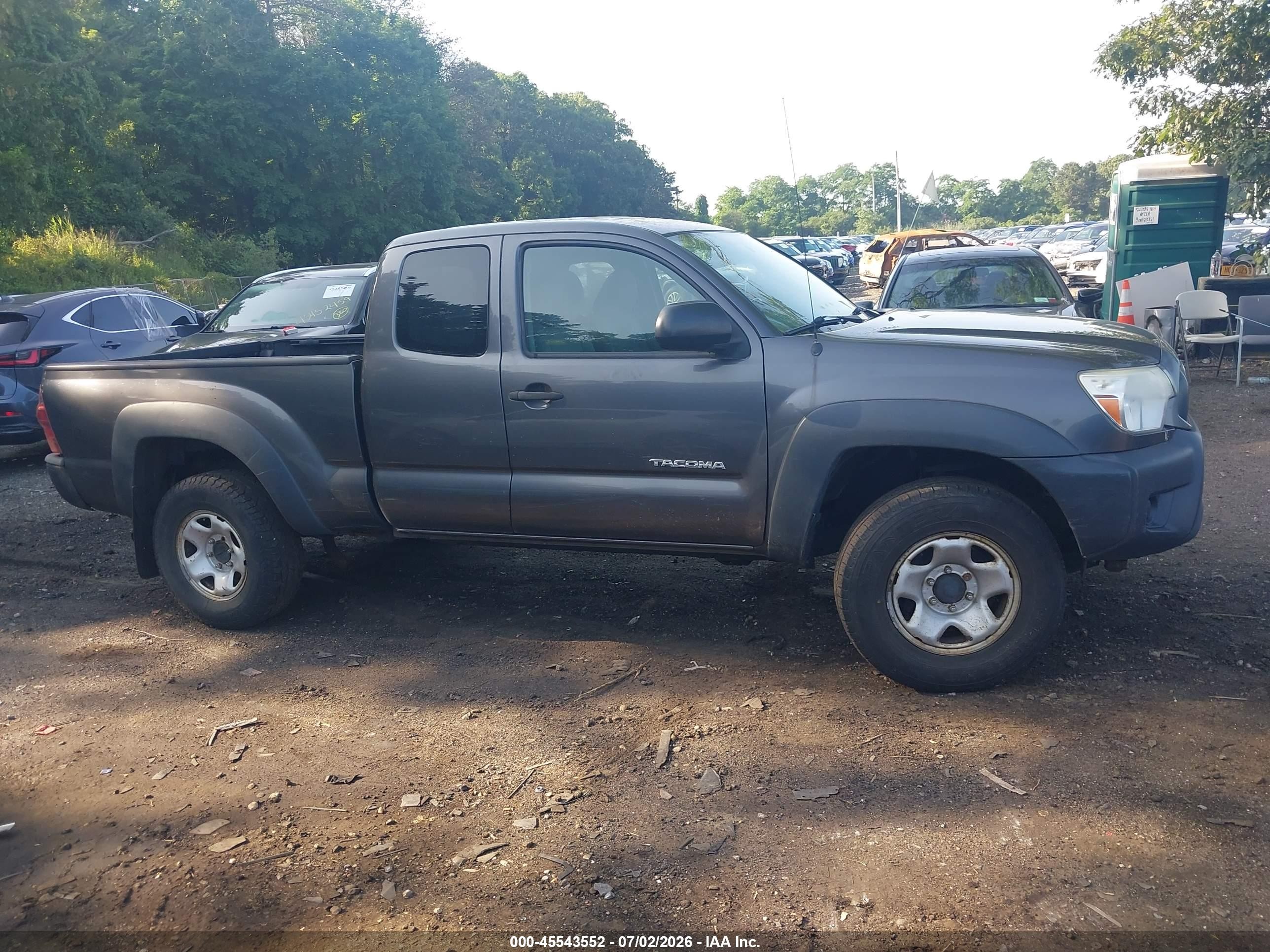 2013 Toyota Tacoma Base V6 Gray vin: 5TFUU4EN6DX056801