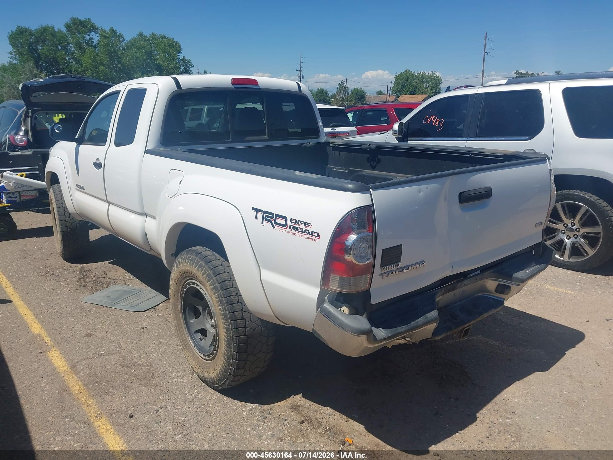 2013 Toyota Tacoma Base V6 White vin: 5TFUU4EN6DX061948