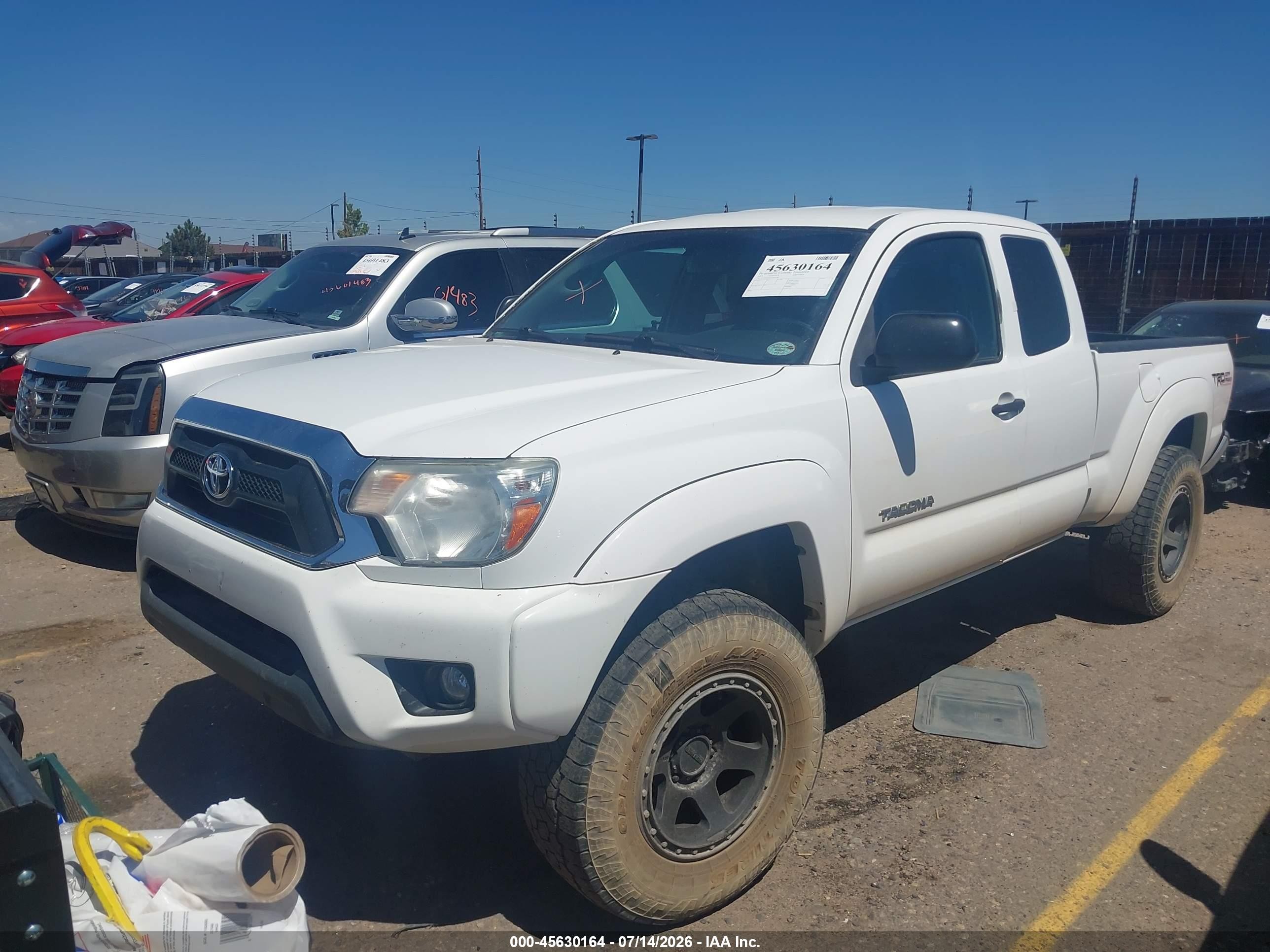 2013 Toyota Tacoma Base V6 White vin: 5TFUU4EN6DX061948