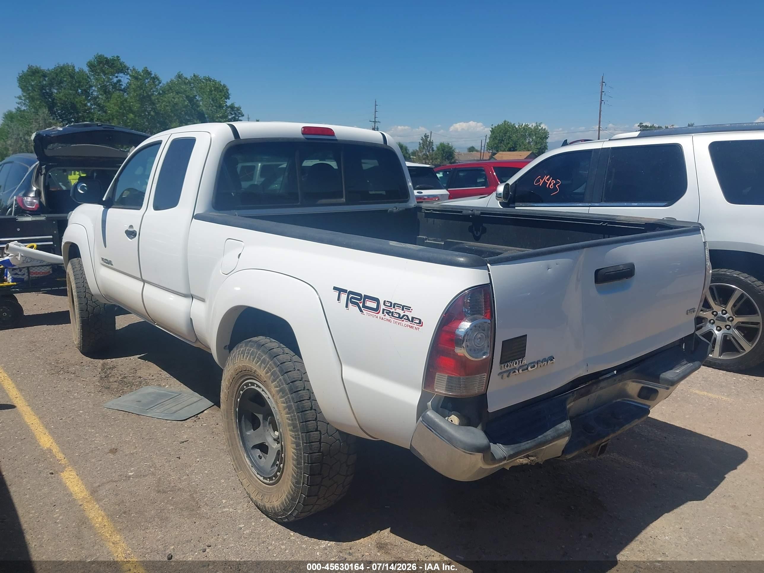 2013 Toyota Tacoma Base V6 White vin: 5TFUU4EN6DX061948