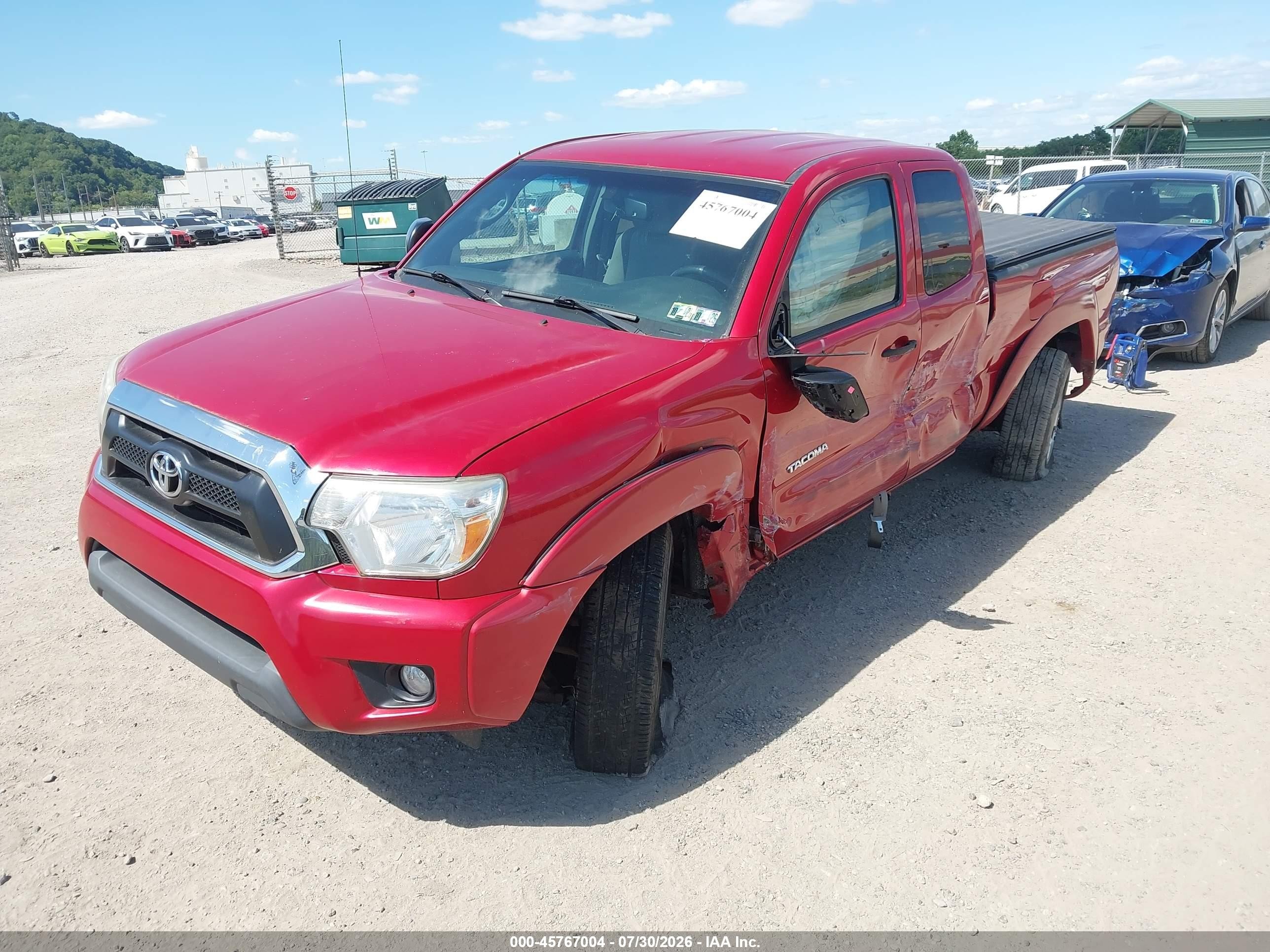 2013 Toyota Tacoma Base V6 Красный vin: 5TFUU4EN6DX079107